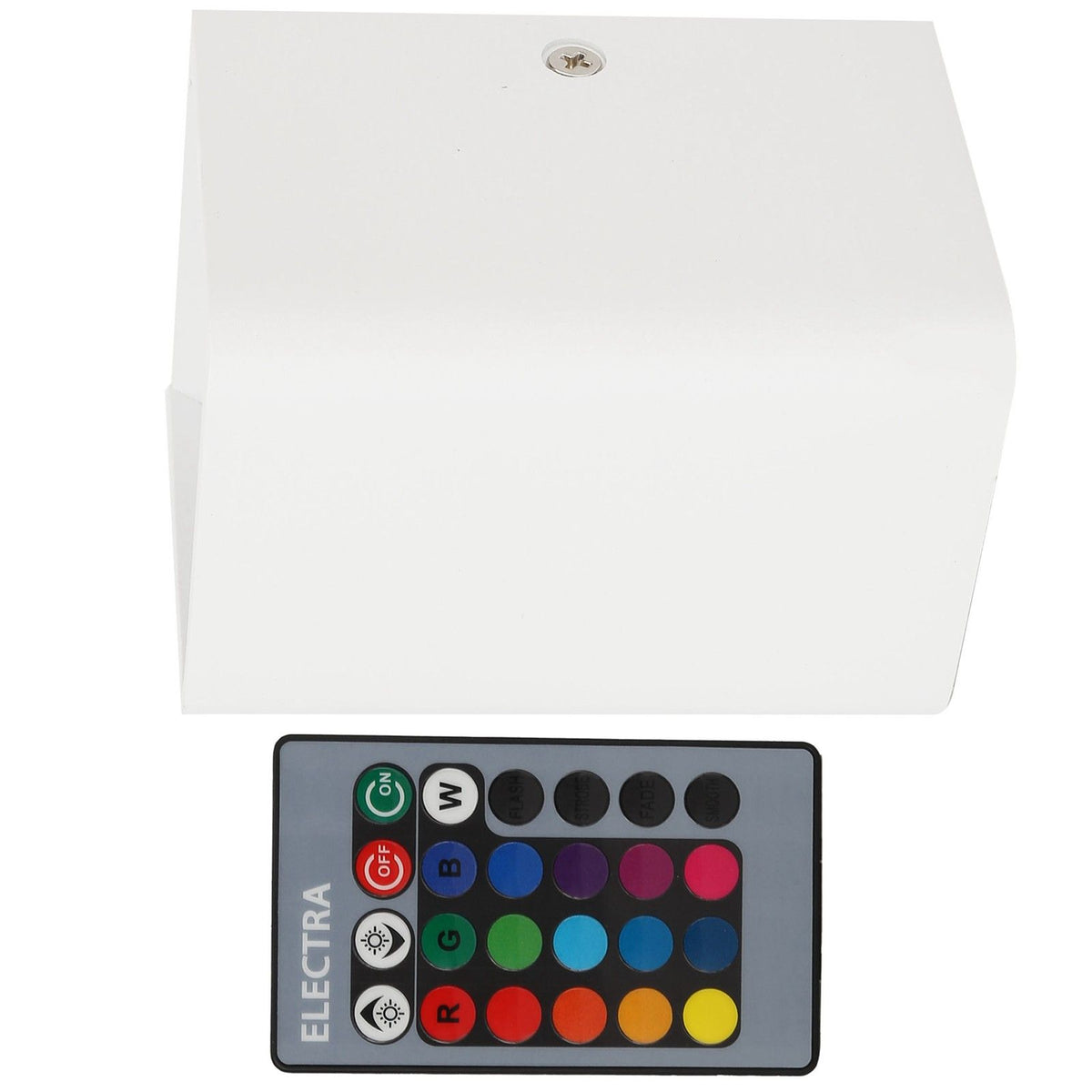 Wall Lamp RGBW Remote Control 5W Aluminum LED Wall Light for Bedroom Hallway StairsWhite Shell