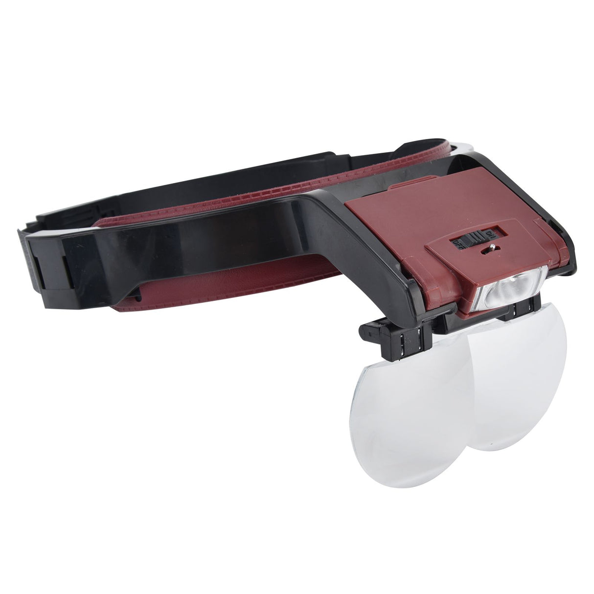 LED Head-mounted Jewelry Magnifying Glass Four Groups of Lenses Head-mounted Magnifier for Reading Painting Repairing Appreciating Jewelry