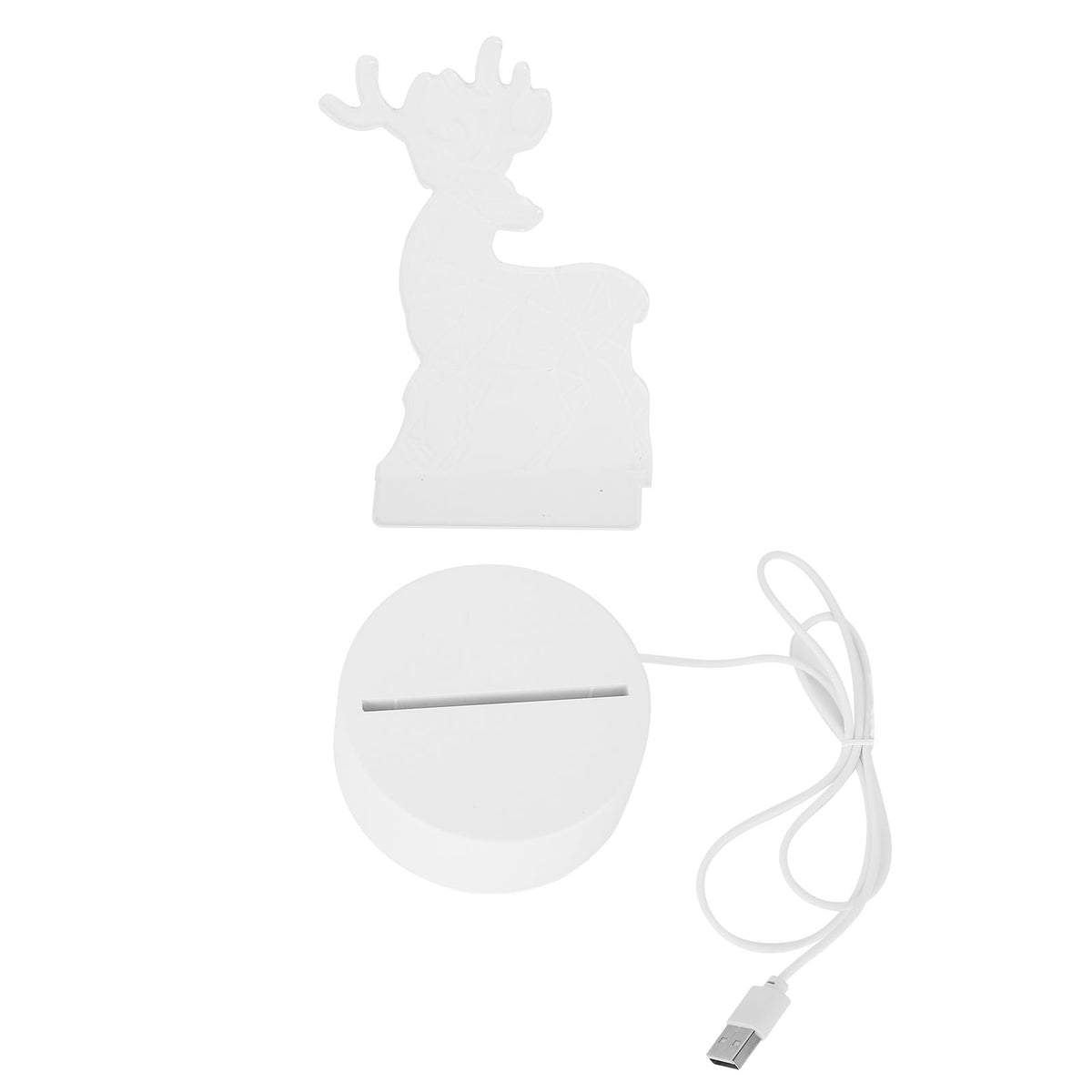 Night Lamp Three Dimensional Deer Table LED USB Night Light Bedroom Bedside Lamp for Halloween Christmas Children's Gifts