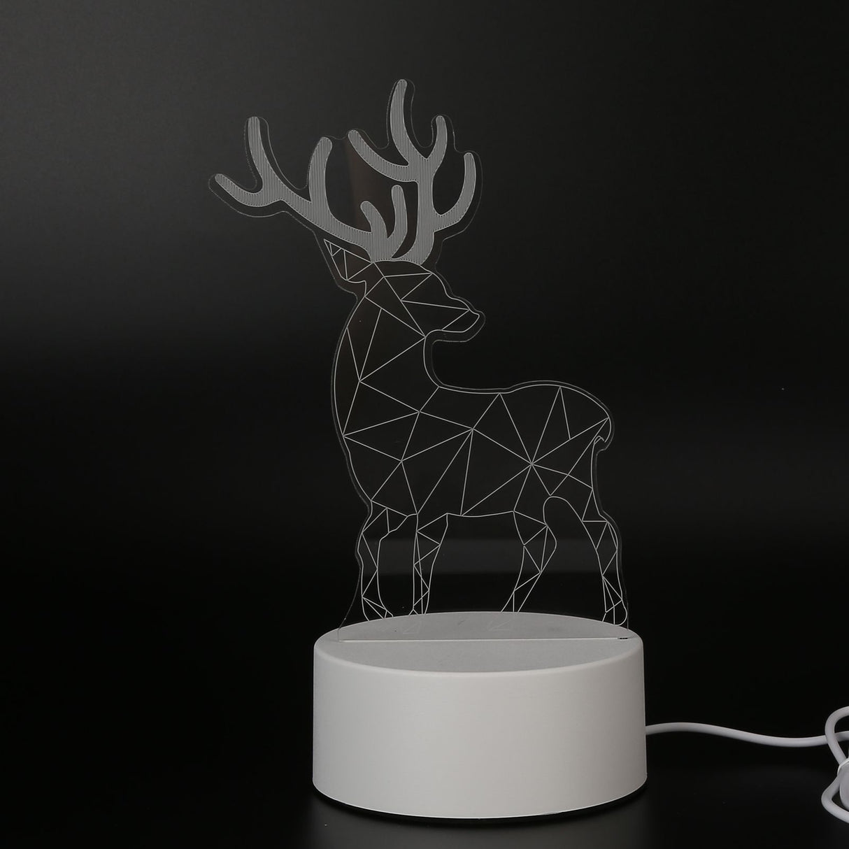 Night Lamp Three Dimensional Deer Table LED USB Night Light Bedroom Bedside Lamp for Halloween Christmas Children's Gifts