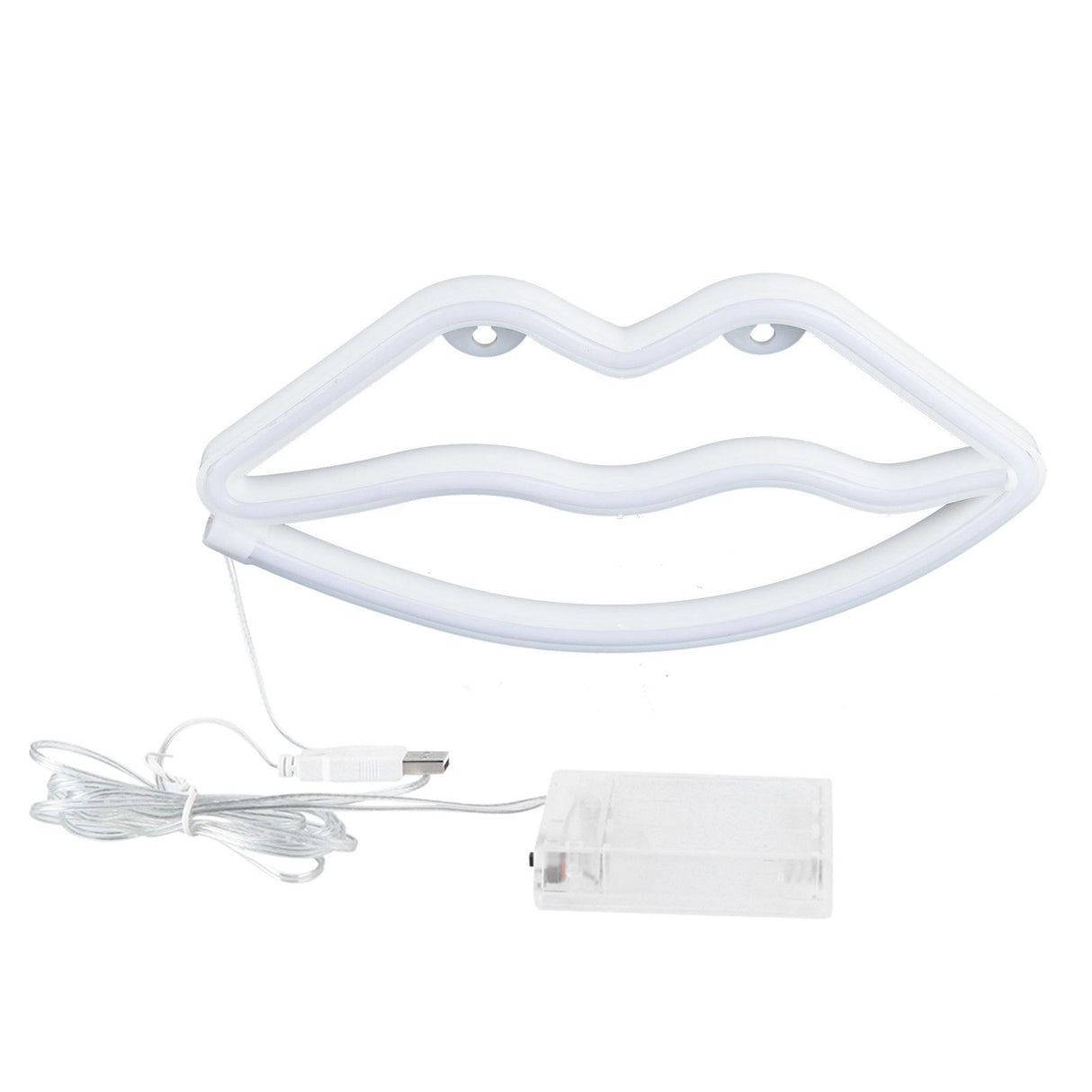 LED Neon Light Lip Shape USB Or Battery Powered Decoration Night Light for Bedroom Bar Festival