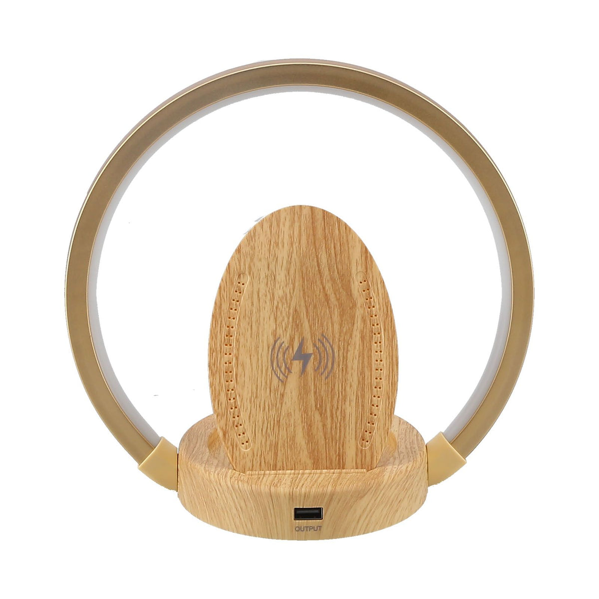 LED Wireless Charger Lamp with 3 Lighting Mode Eye‑Caring Reading Light for Bedroom HomeOval Style