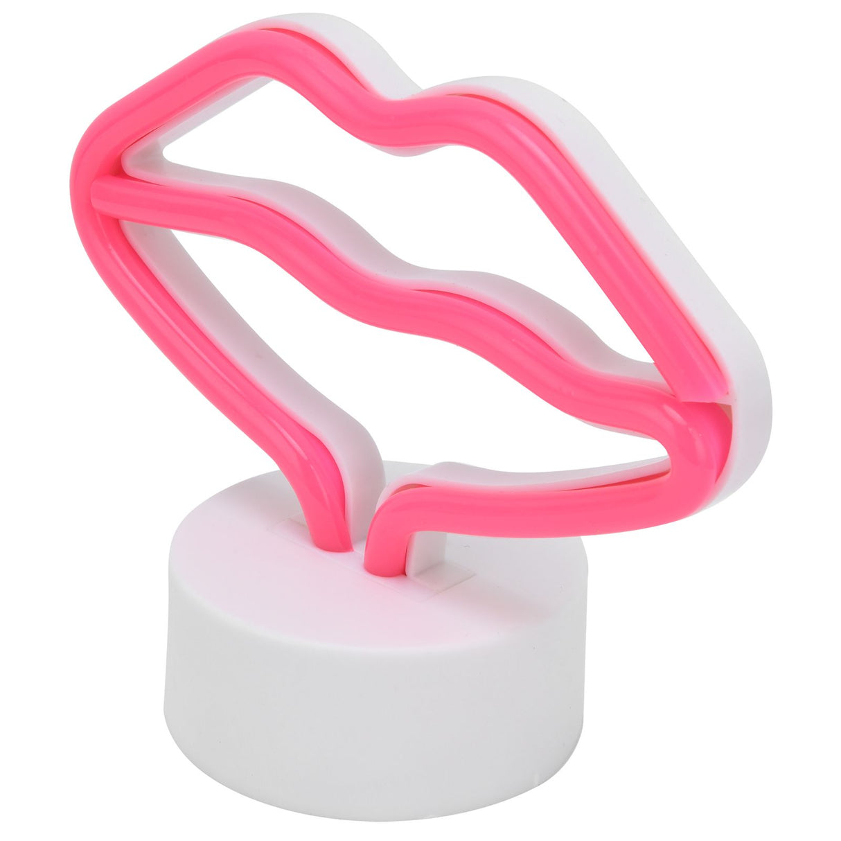 Lip Shaped LED Neon Signs with Stand USB Powered Neon Light Lamp for Baby Room Party