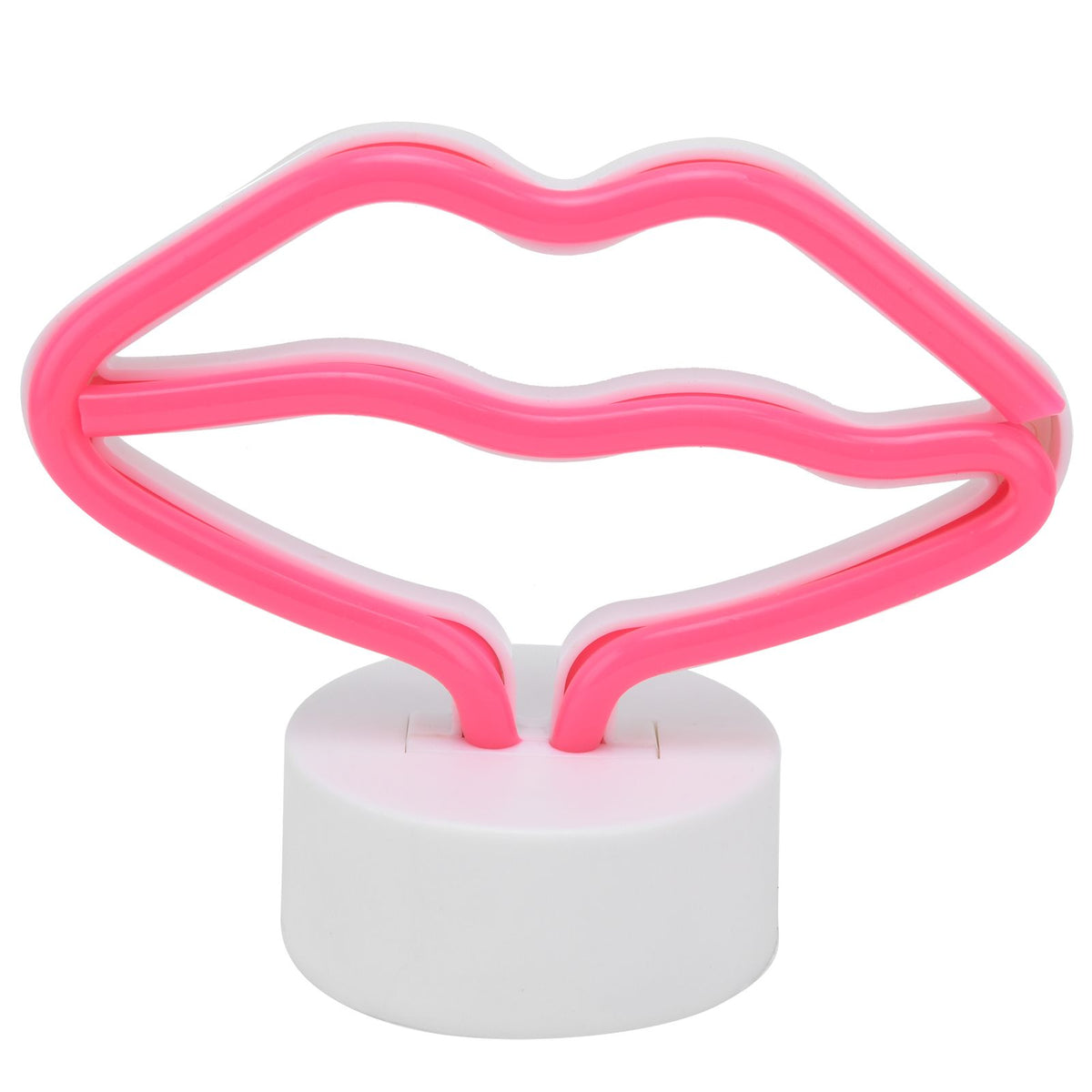 Lip Shaped LED Neon Signs with Stand USB Powered Neon Light Lamp for Baby Room Party