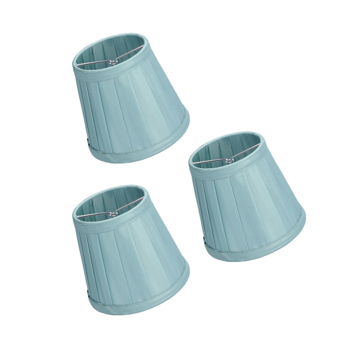 3PCS Cloth Lampshade E14 Clip On Fabric Lamp Cover for Chandelier Wall Lamp Office Home Decor(Dark Green )