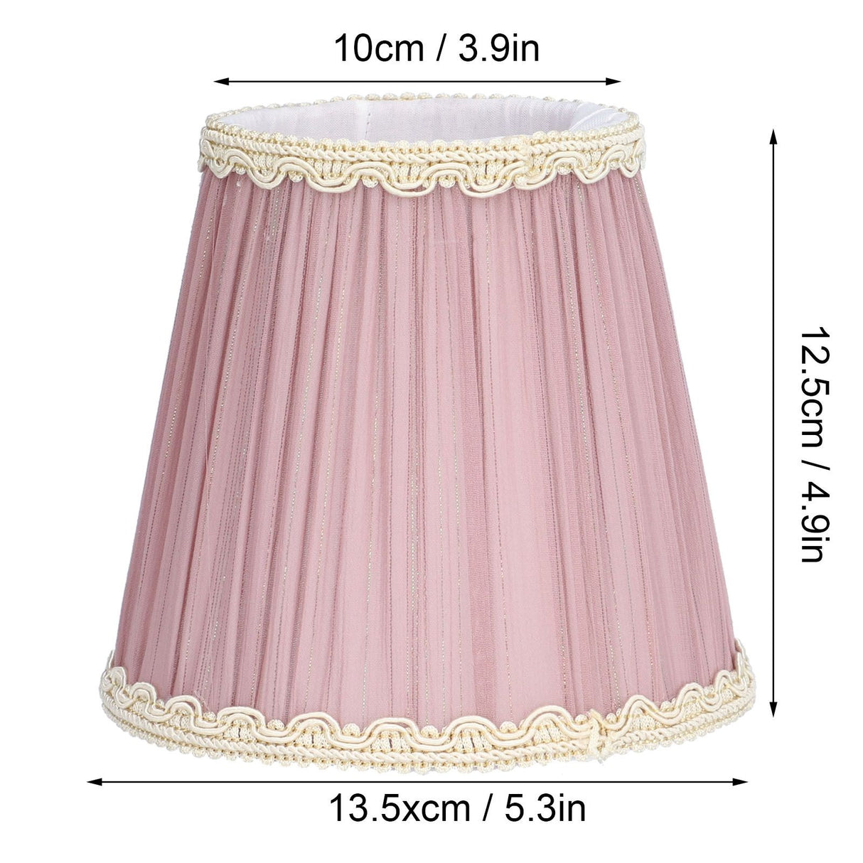 3PCS Cloth Lamp Shade E14 ClipOn Lampshade for Candle Chandelier Wall Lamp Table Light Indoor Decor(Light Purple )