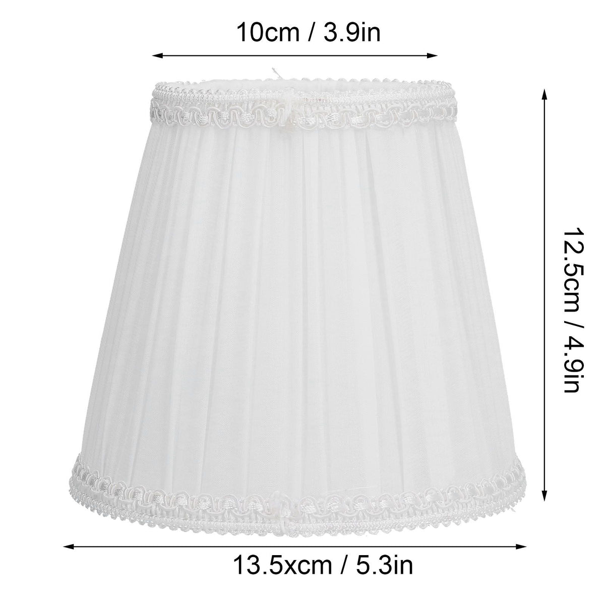 3PCS E14 ClipOn Cloth Lamp Shade Modern Fabric Lampshade Table Light Cover for Candle Chandelier(White )