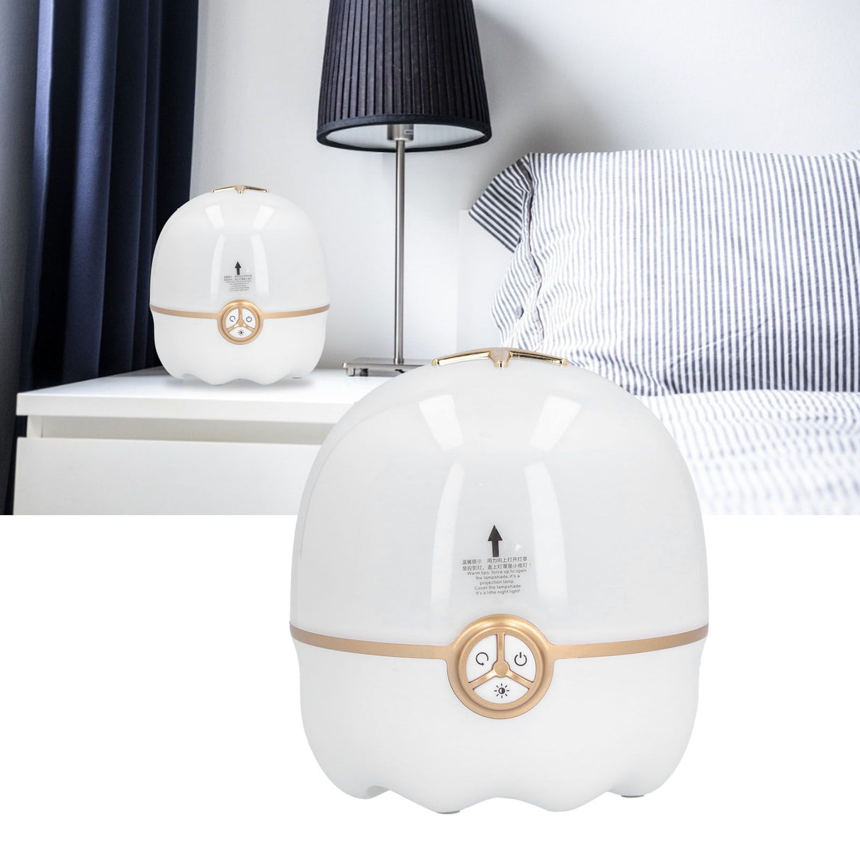 Lucky Star Projection Lamp Portable 3 Colors Ambient Lamp USB Powered Night Light for Home