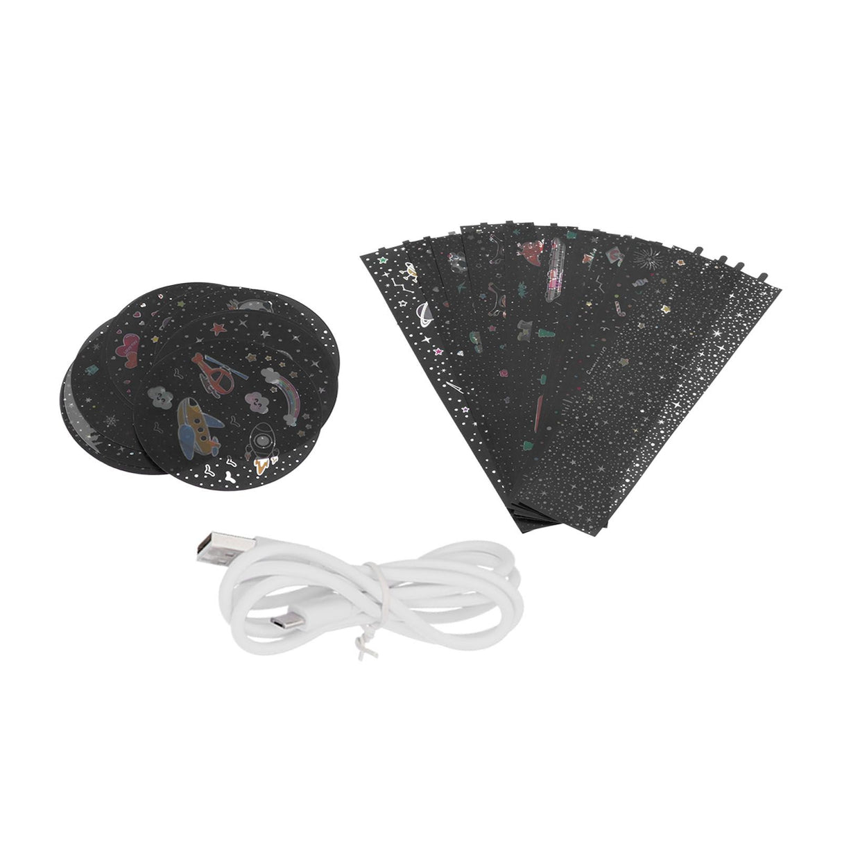 Lucky Star Projection Lamp Portable 3 Colors Ambient Lamp USB Powered Night Light for Home