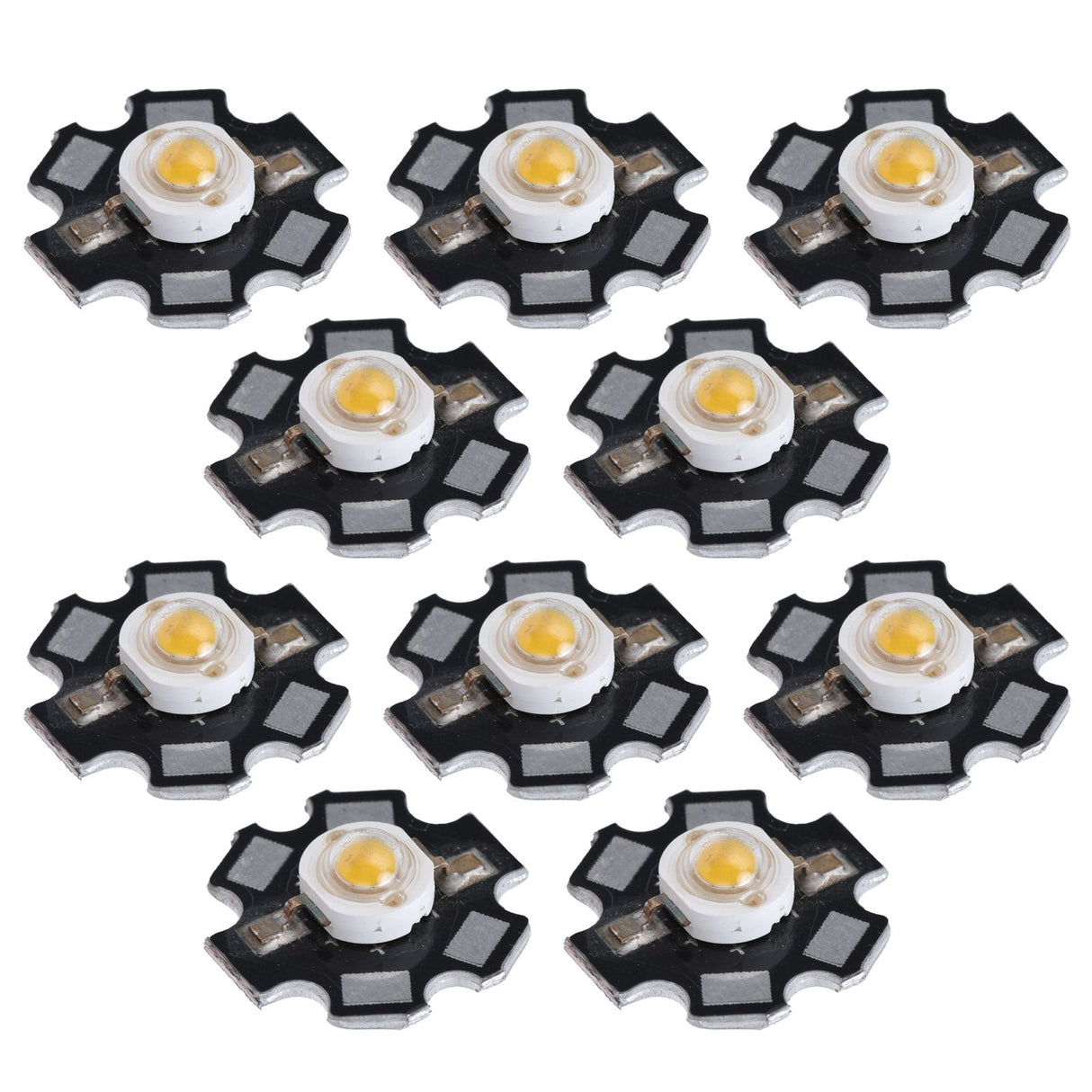 10Pcs Ultra Bright LED Chip 3V DIY Light Beads for Ceiling Light Downlight Flashlight Table LampWarm Light 3000K 3W