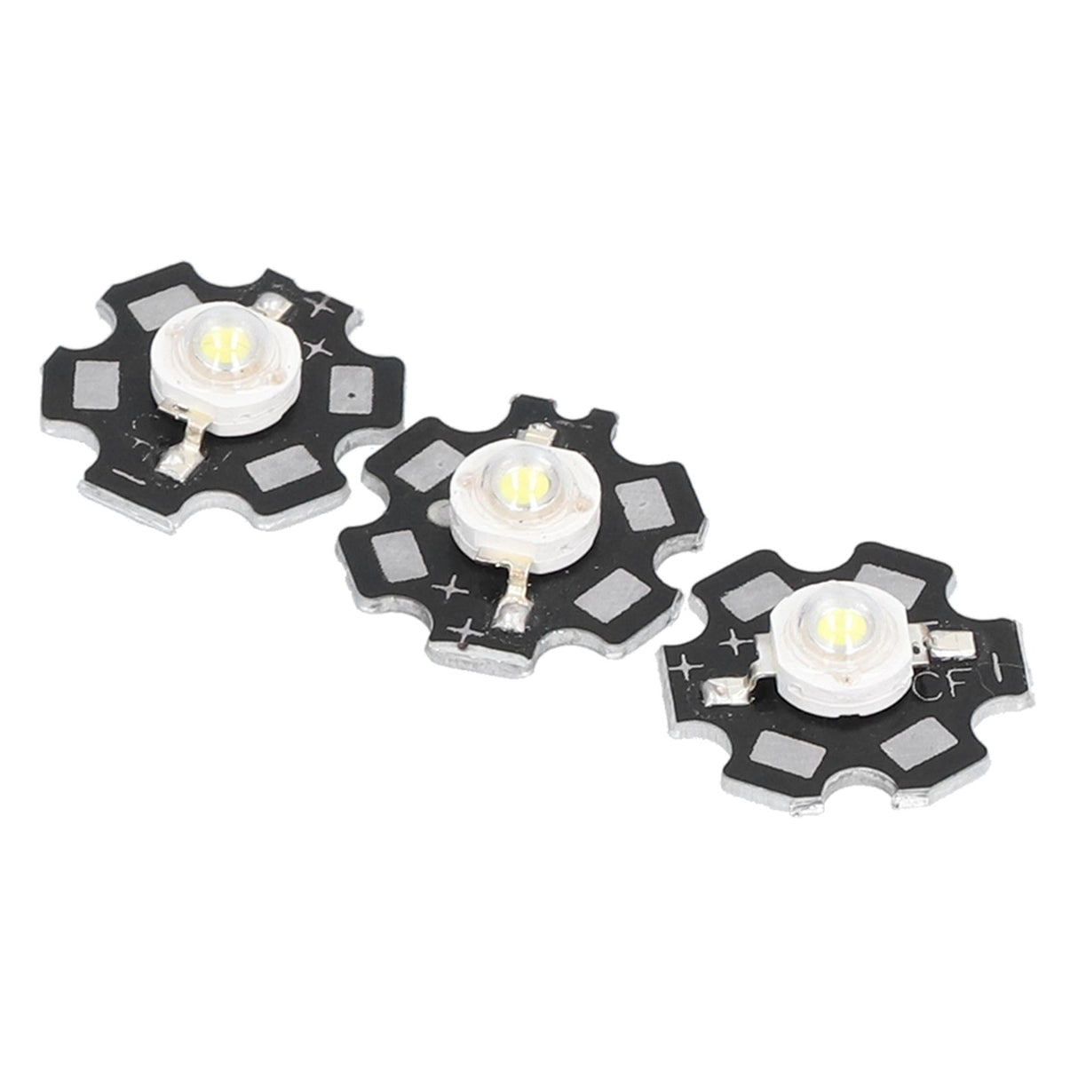 10PCS 1W LED Chip Highlight DIY Light Beads with Aluminum Base 6500k 90lm 20mm White Light