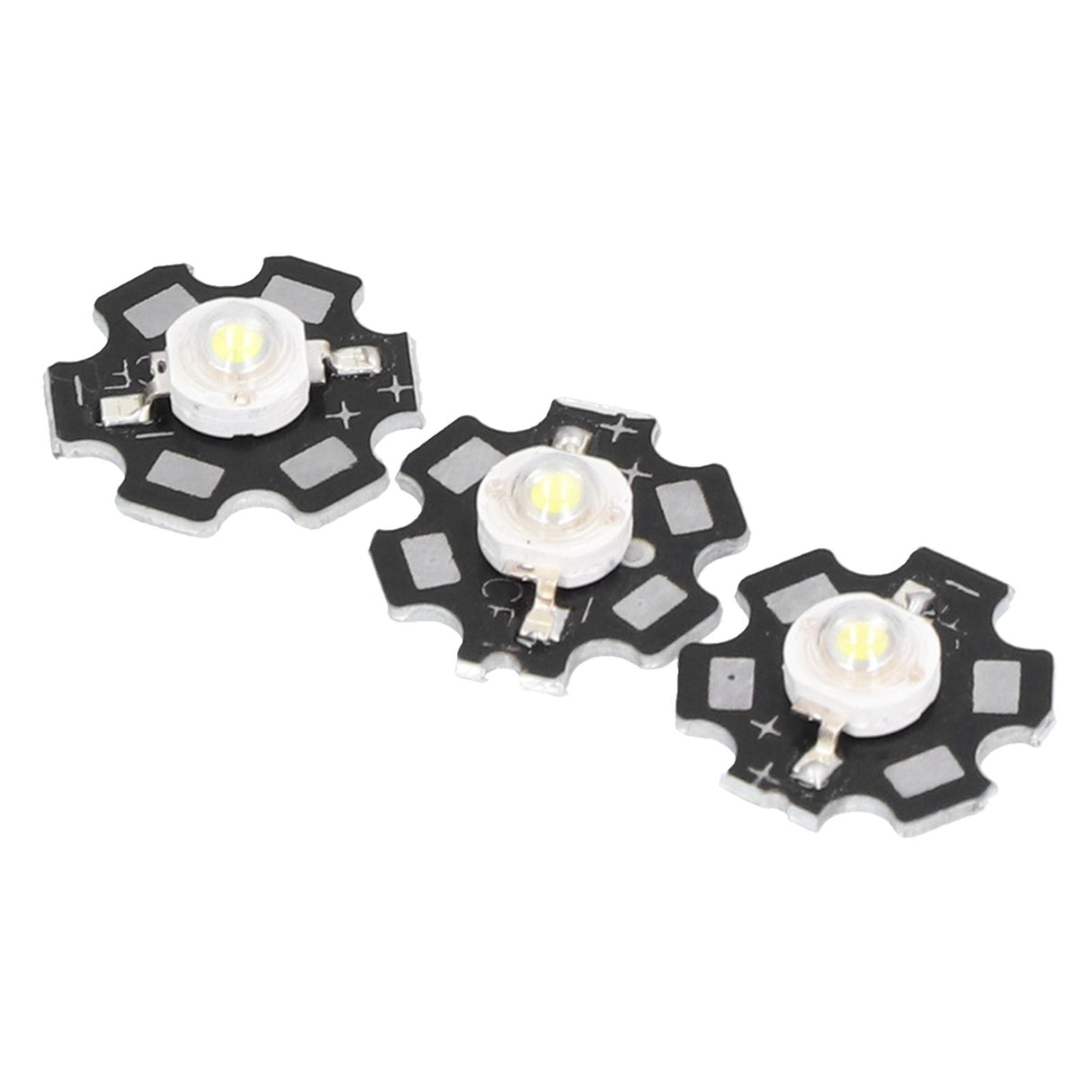 10PCS 1W LED Chip Highlight DIY Light Beads with Aluminum Base 6500k 90lm 20mm White Light