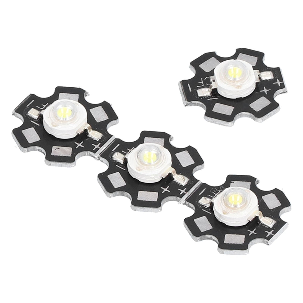 10PCS 1W LED Chip Highlight DIY Light Beads with Aluminum Base 6500k 90lm 20mm White Light