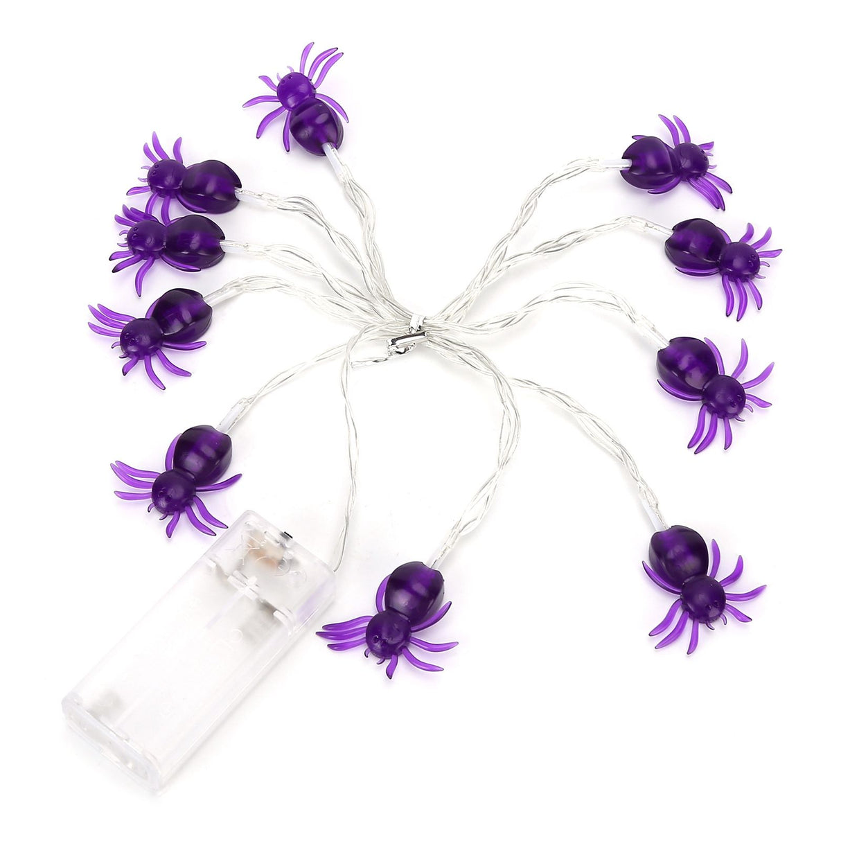 Halloween Lights LED Purple Spider Shape Decorative String Lights for Festival Party Indoor Outdoor Decoration