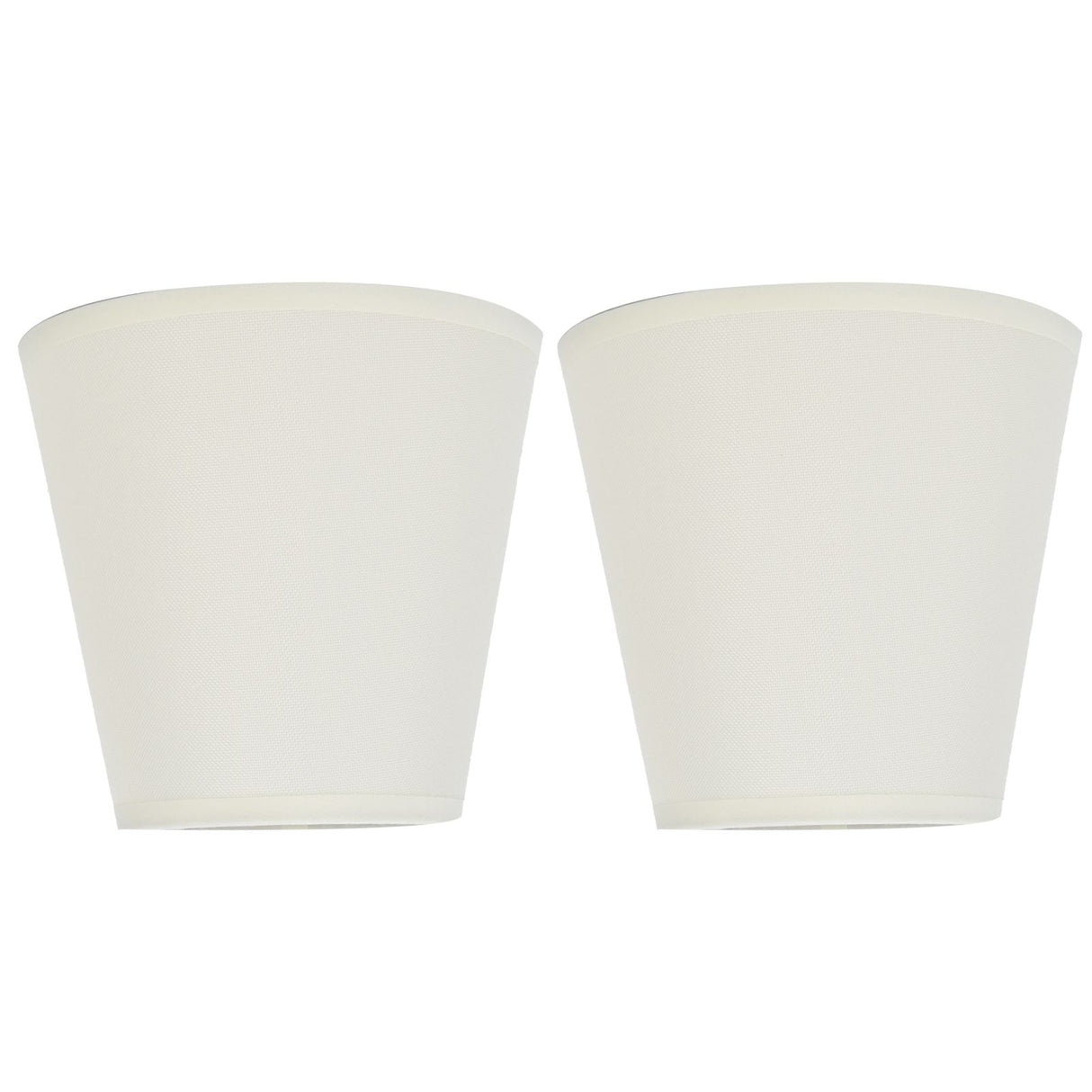 2PCS Fabric Lampshade European Style Clip On Lamp Shade for E14 Screw Chandelier Wall LampPT07 White
