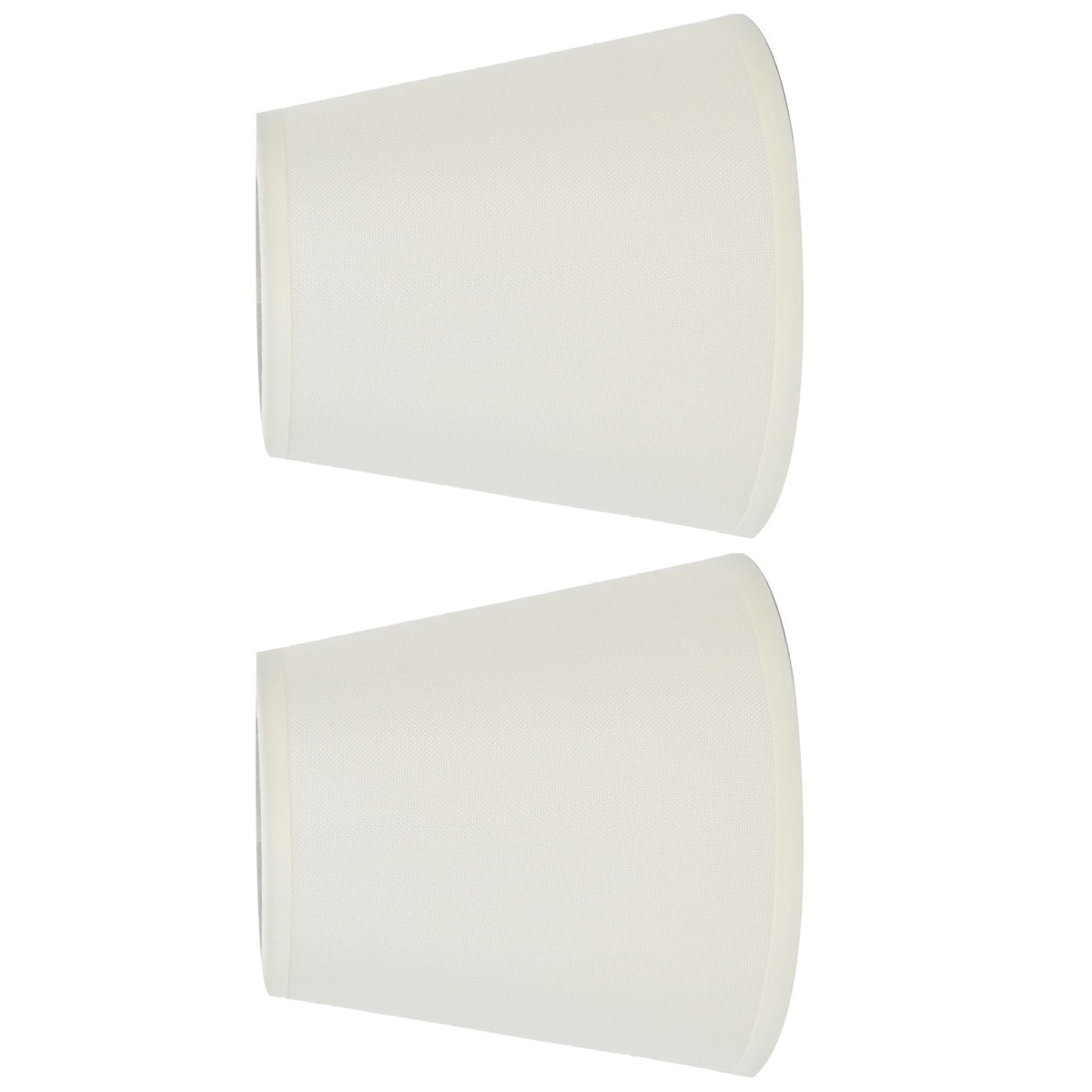 2PCS Fabric Lampshade European Style Clip On Lamp Shade for E14 Screw Chandelier Wall LampPT07 White