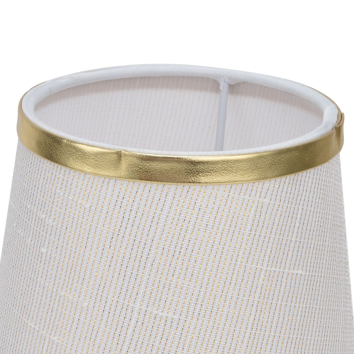 2PCS Fabric Lampshade European Style Lamp Shade for E14 Screw Chandelier Wall Lamp Beige White Gold Edging