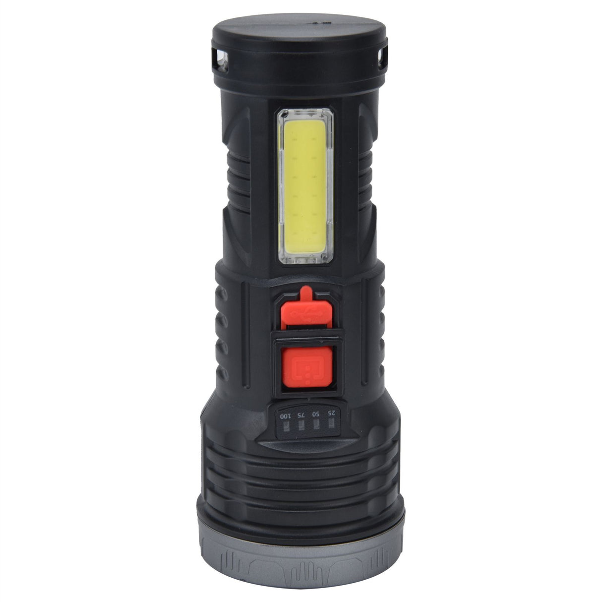 LED Flashlight with COB Sidelight USB Charging Ultra Bright Flashlight Portable Eletric Torch for Outdoor