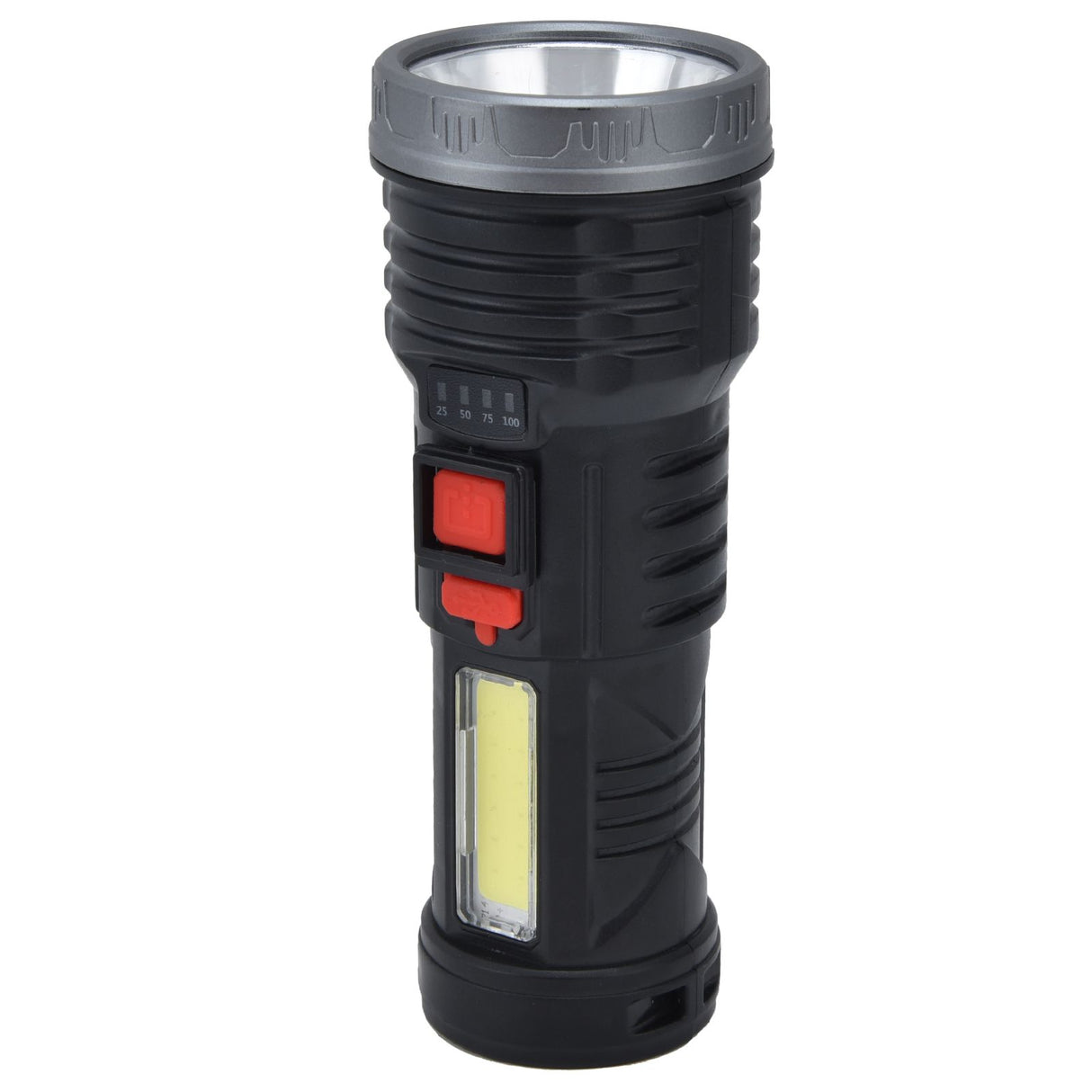 LED Flashlight with COB Sidelight USB Charging Ultra Bright Flashlight Portable Eletric Torch for Outdoor