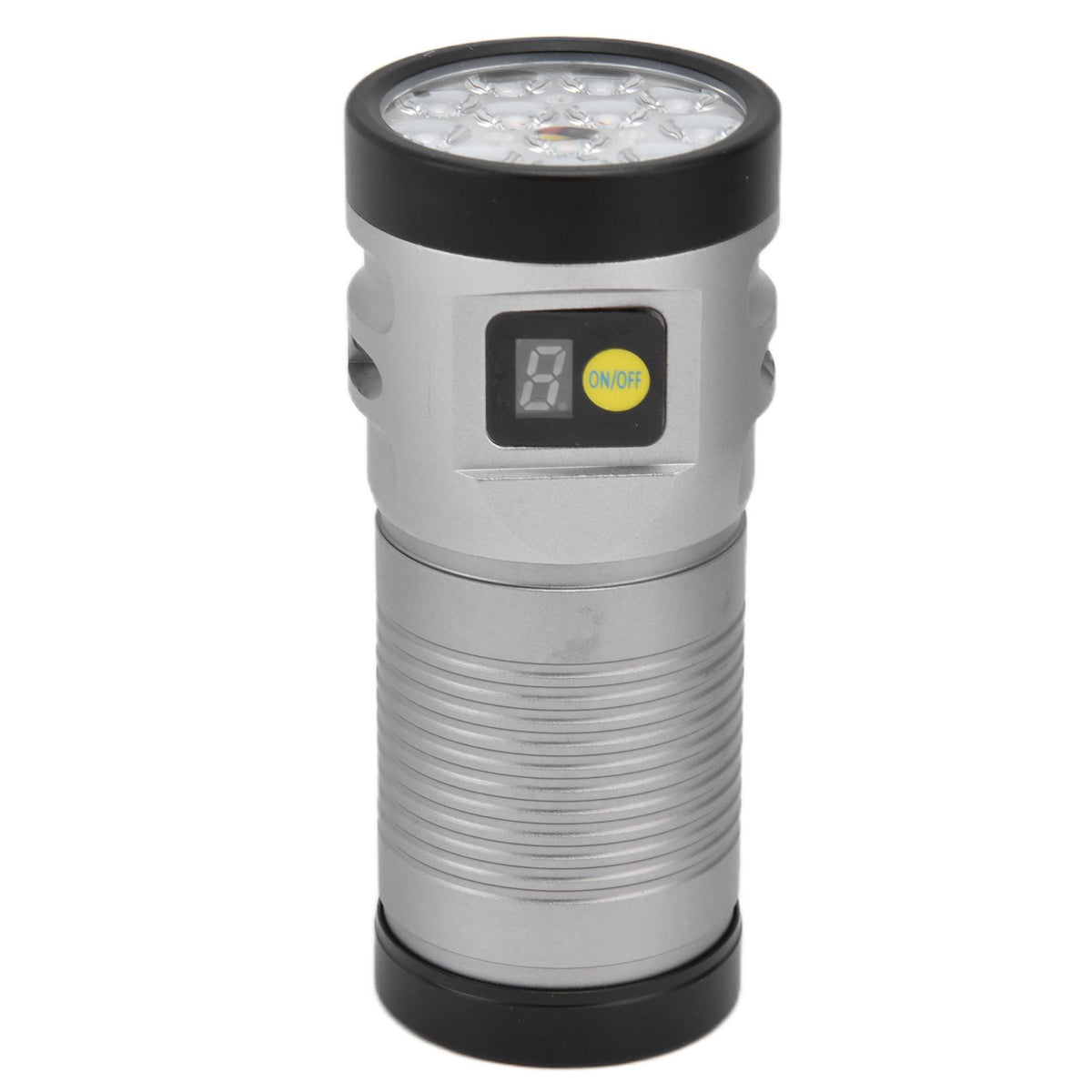 Brightest Flashlight LED 8 Modes Type C 9000mAh Waterproof Multifunctional Outdoor Light for CampingGrey