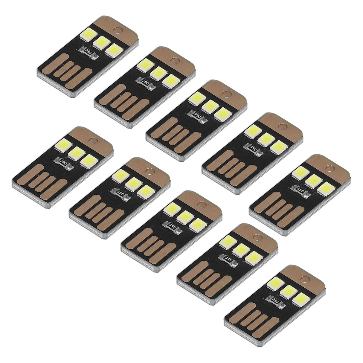 10Pcs Camping Mini Tent Night Light Portable Energy Saving USB LED Flashlight for OutdoorBlack
