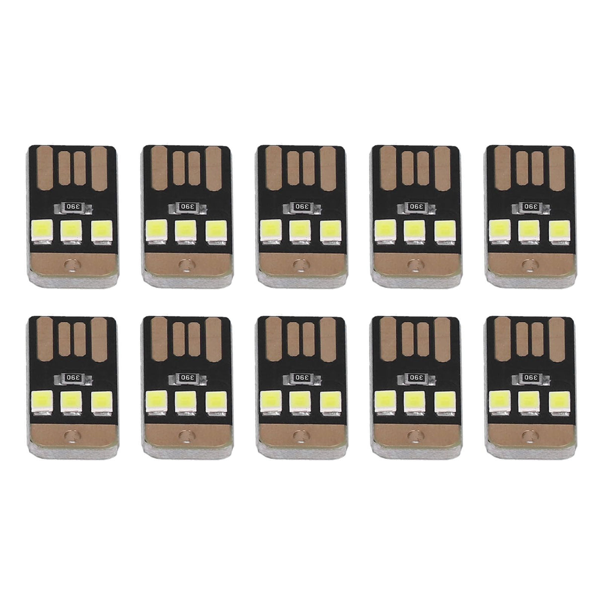 10Pcs Camping Mini Tent Night Light Portable Energy Saving USB LED Flashlight for OutdoorBlack