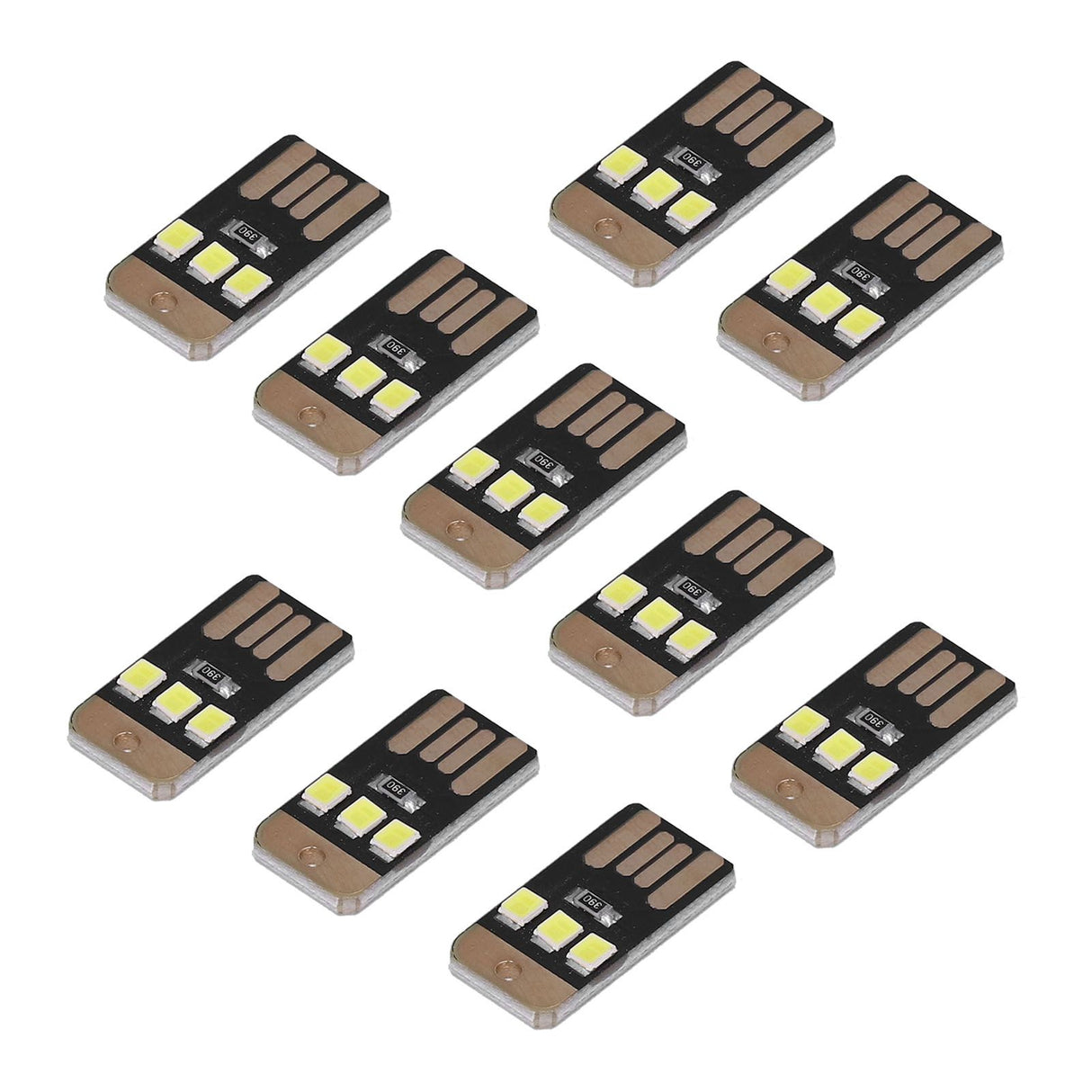 10Pcs Camping Mini Tent Night Light Portable Energy Saving USB LED Flashlight for OutdoorBlack