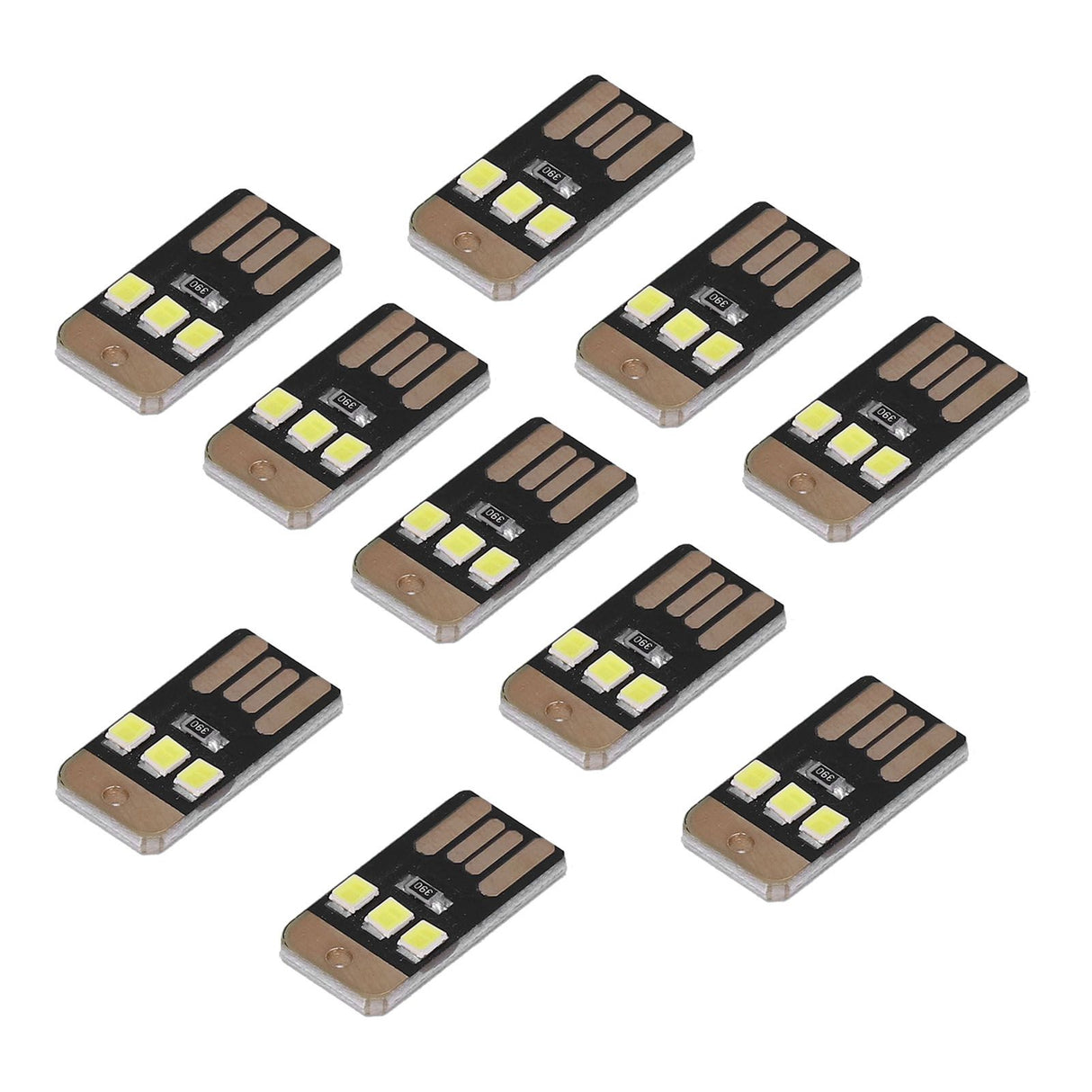10Pcs Camping Mini Tent Night Light Portable Energy Saving USB LED Flashlight for OutdoorBlack