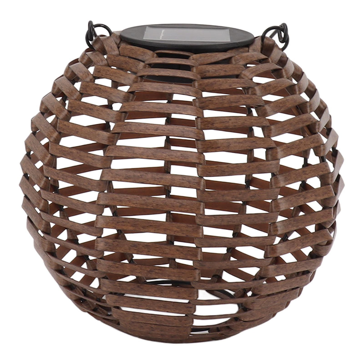 Rattan Solar Lantern Outdoor LED Hanging Lantern Waterproof Landscape Decorative Lamp for Garden Lawn Patio