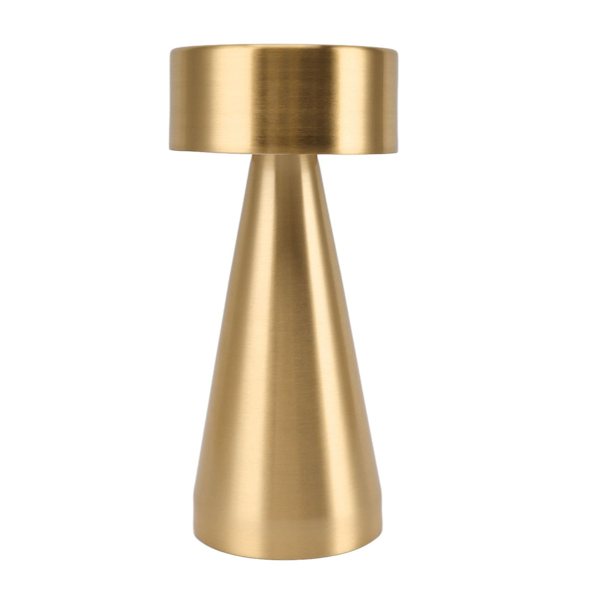 LED Portable Metal Table Lamp with Touch Sensor 3 Color Stepless Dimming Nightstand Desk Lamp Rechargeable Night Light Gold