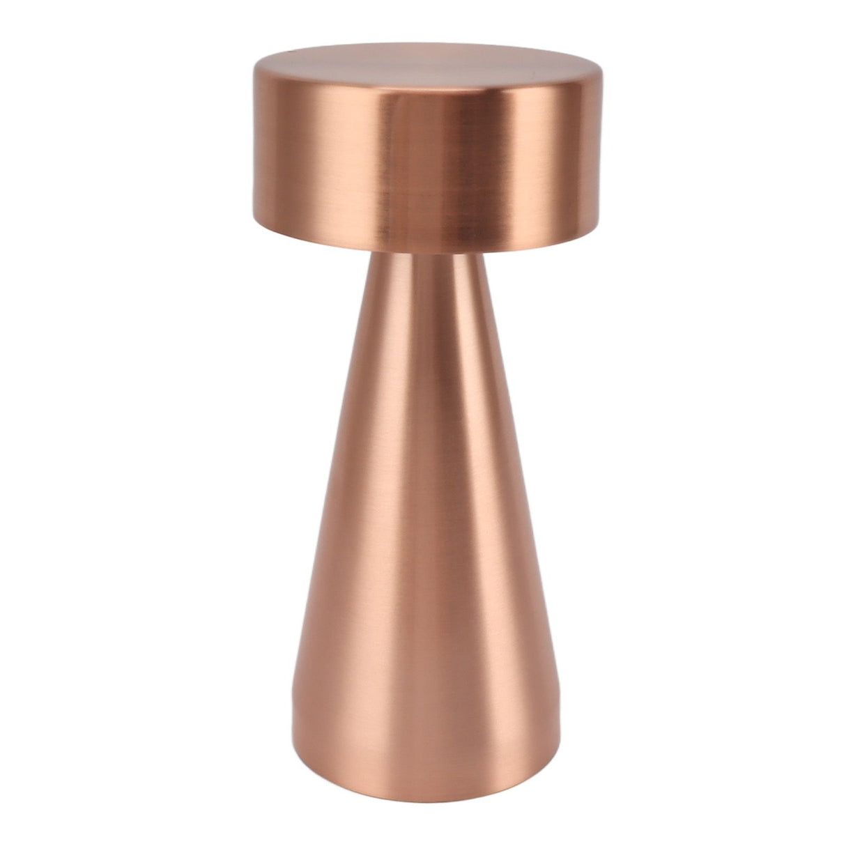 LED Portable Metal Table Lamp with Touch Sensor 3 Color Stepless Dimming Nightstand Desk Lamp Rechargeable Night Light Rose Gold