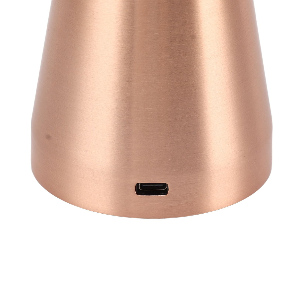 LED Portable Metal Table Lamp with Touch Sensor 3 Color Stepless Dimming Nightstand Desk Lamp Rechargeable Night Light Rose Gold