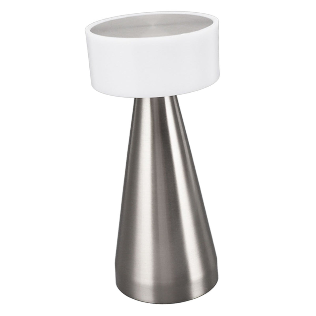 Portable LED Table Lamp 3 Color Temperatures Stepless Dimming 1800mAh Rechargeable Battery Nightstand Lamp Bedside Lamp Silver