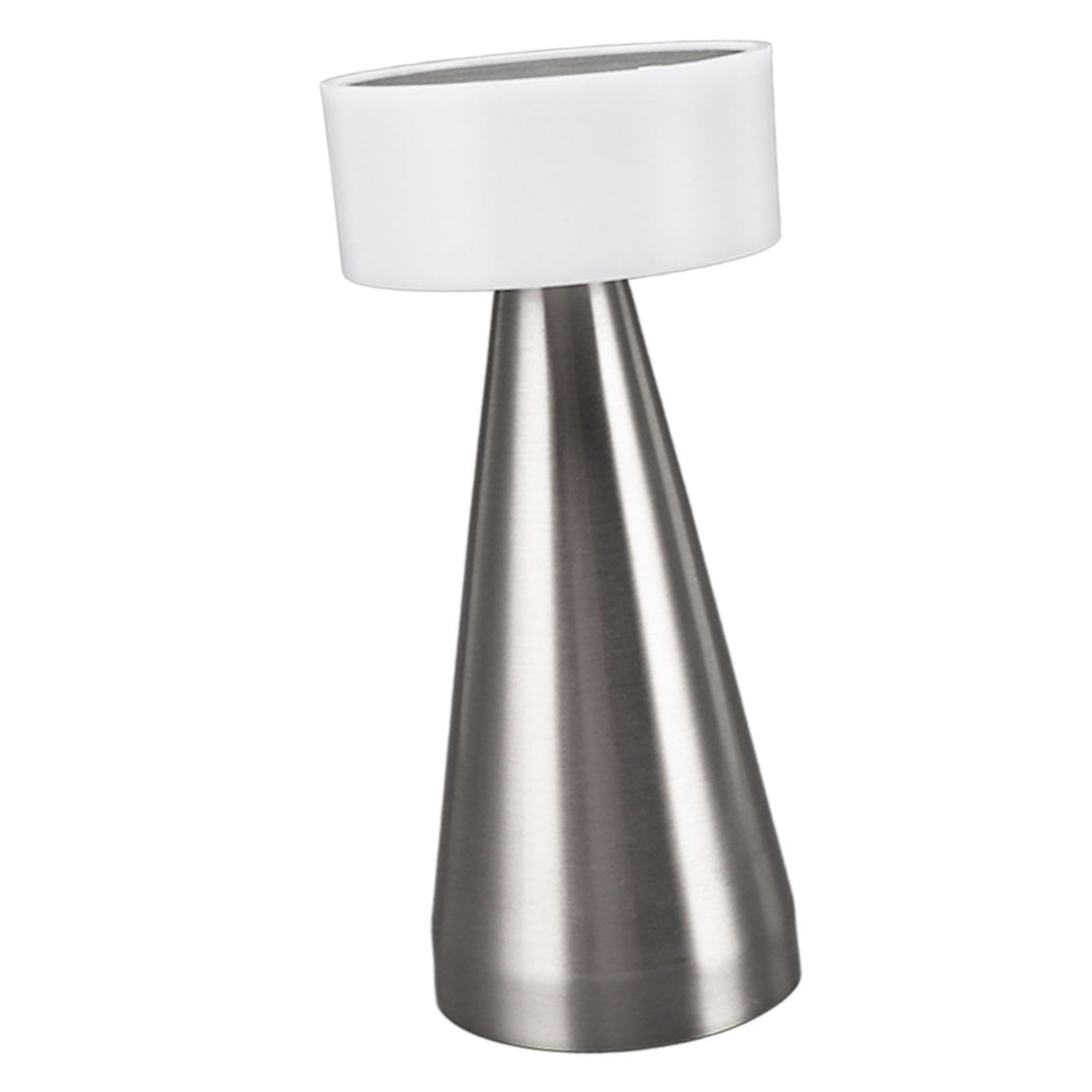 Portable LED Table Lamp 3 Color Temperatures Stepless Dimming 1800mAh Rechargeable Battery Nightstand Lamp Bedside Lamp Silver
