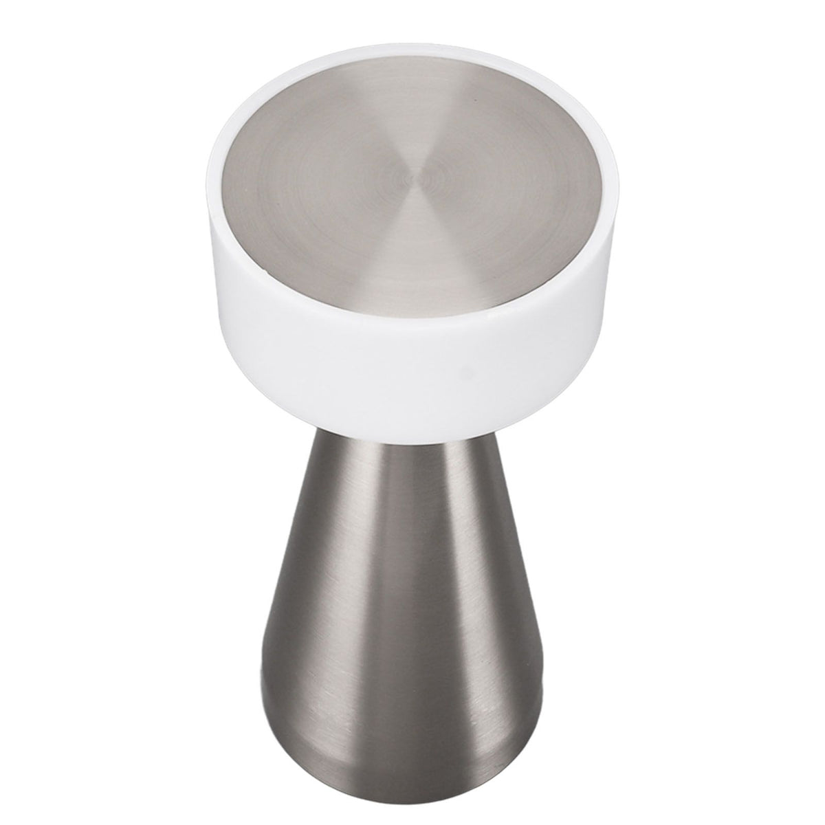 Portable LED Table Lamp 3 Color Temperatures Stepless Dimming 1800mAh Rechargeable Battery Nightstand Lamp Bedside Lamp Silver