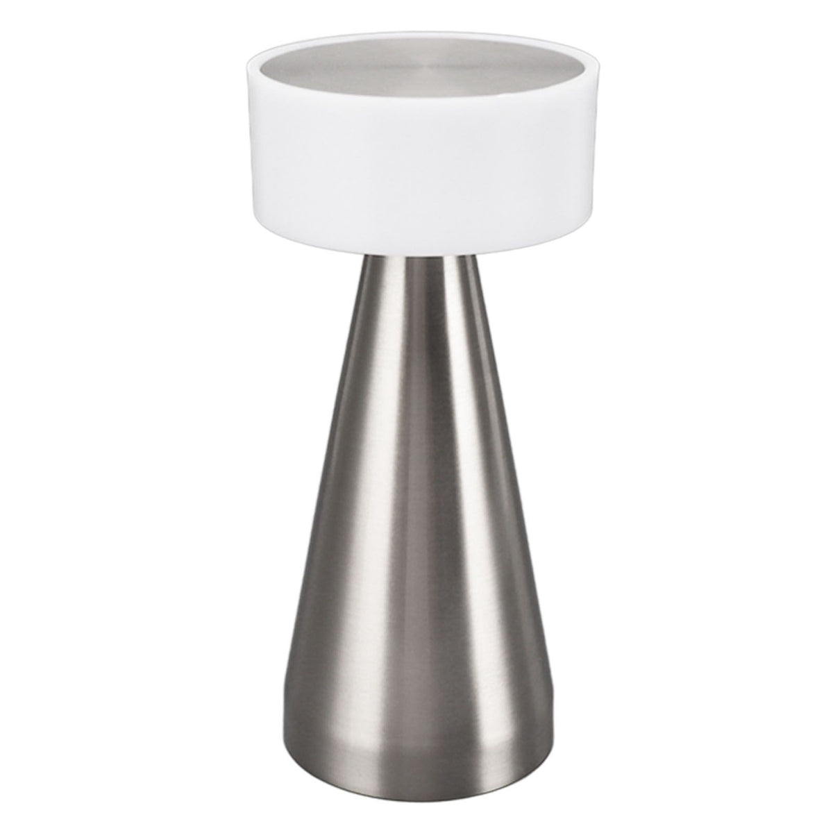 Portable LED Table Lamp 3 Color Temperatures Stepless Dimming 1800mAh Rechargeable Battery Nightstand Lamp Bedside Lamp Silver