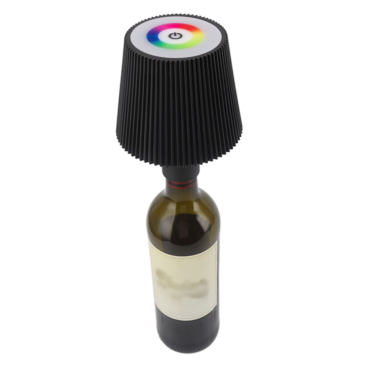 LED Bottle Lamp 4000mAh IP54 Waterproof Touch Control Color Adjustable USB Rechargeable Cordless Wine Bottle Lamp Night Light Black
