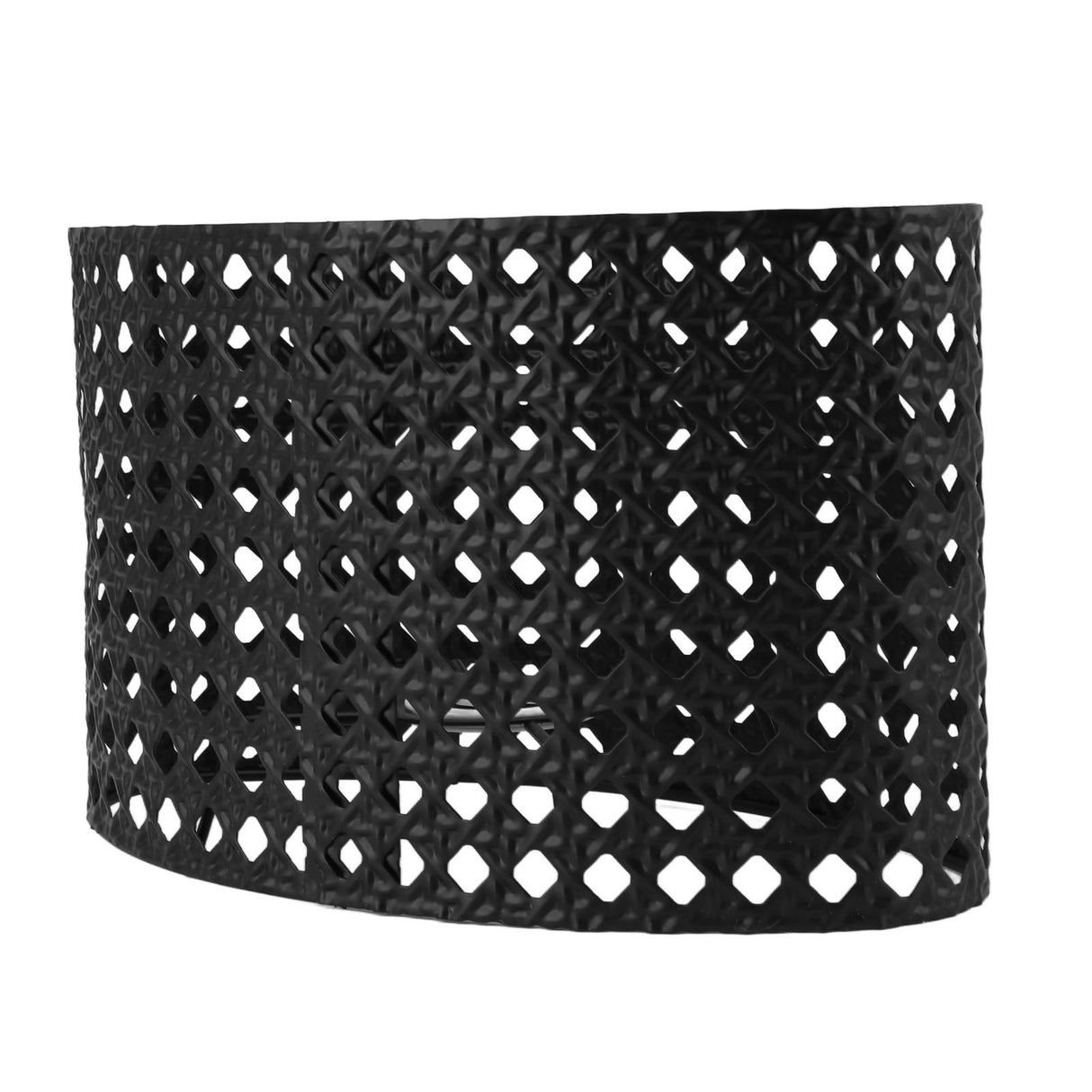 Iron Hollow Oval Lampshade Metal Engraving Hollow Lampshade Compatible for E27 E14 Caliber Lampholders Black