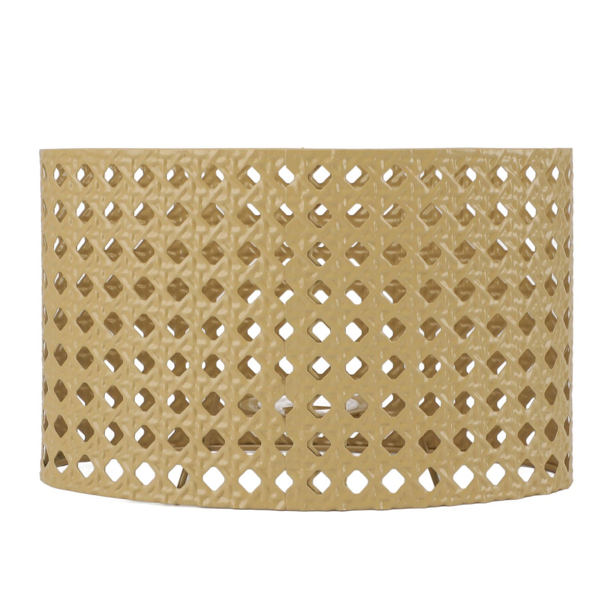 Iron Hollow Oval Lampshade Metal Engraving Hollow Lampshade Compatible for E27 E14 Caliber Lampholders Yellow
