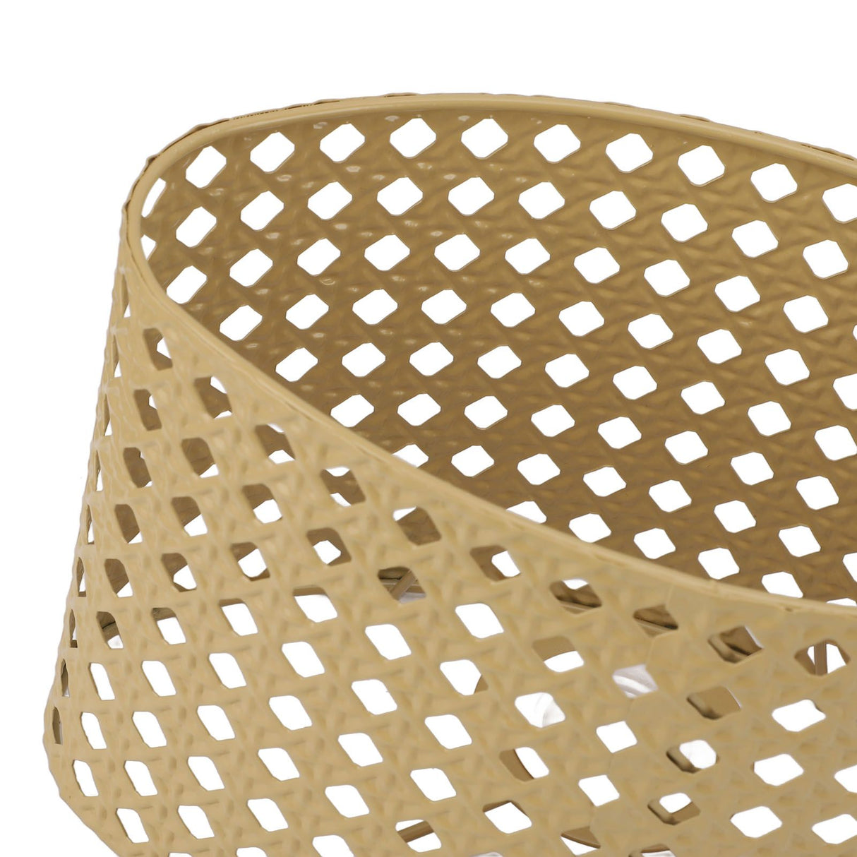 Iron Hollow Oval Lampshade Metal Engraving Hollow Lampshade Compatible for E27 E14 Caliber Lampholders Yellow