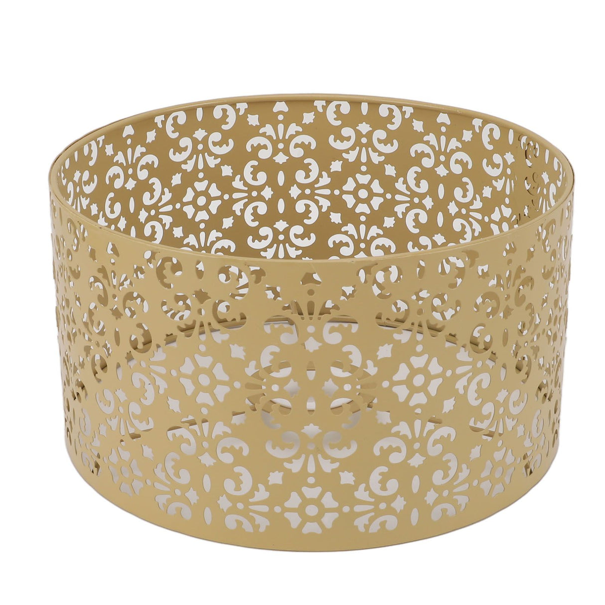 Desk Lampshade Hollow Out Iron Exquisite Decorative Lamp Shade for E27 E14 Floor Lamps Chandeliers Yellow