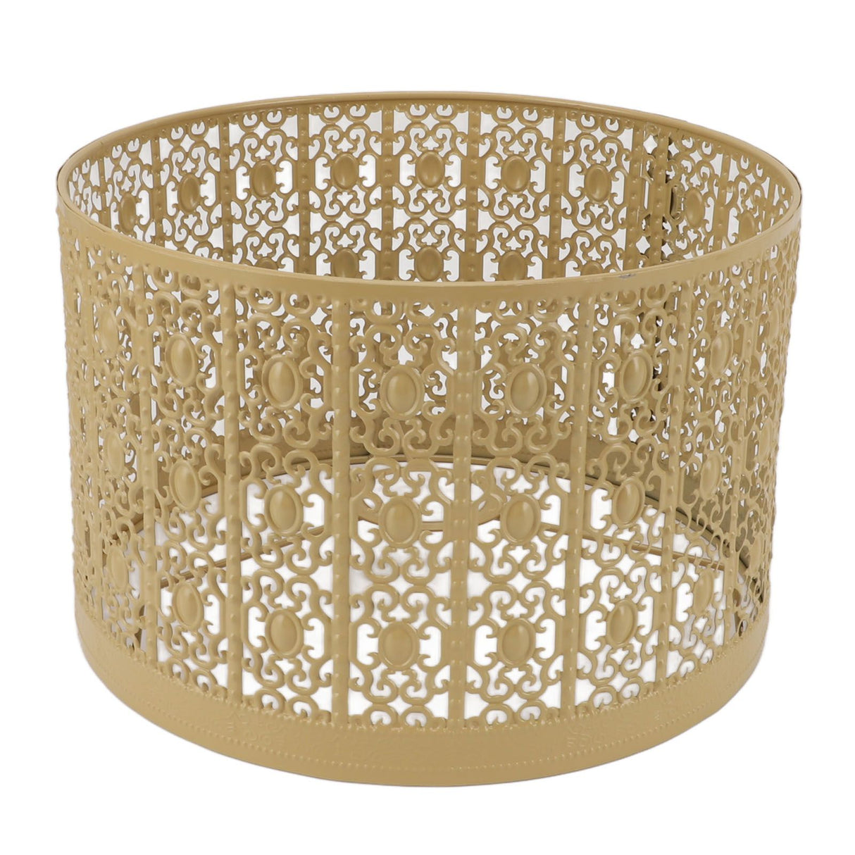 Lamp Shade Hollow Out Metal E27 E14 Clip On Easy Installation Durable Lamp Cover for Table Bedroom Living Room Home Yellow