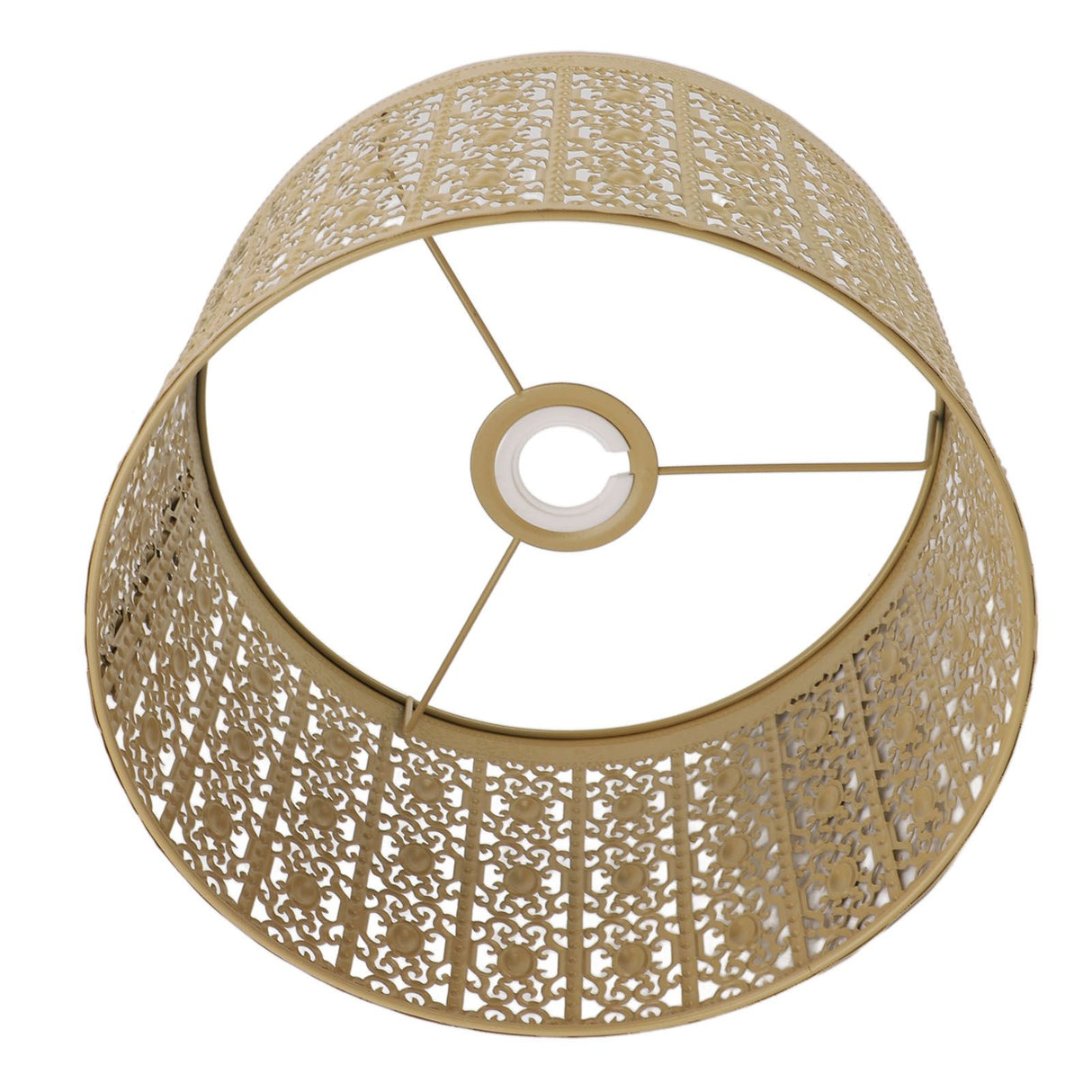 Lamp Shade Hollow Out Metal E27 E14 Clip On Easy Installation Durable Lamp Cover for Table Bedroom Living Room Home Yellow