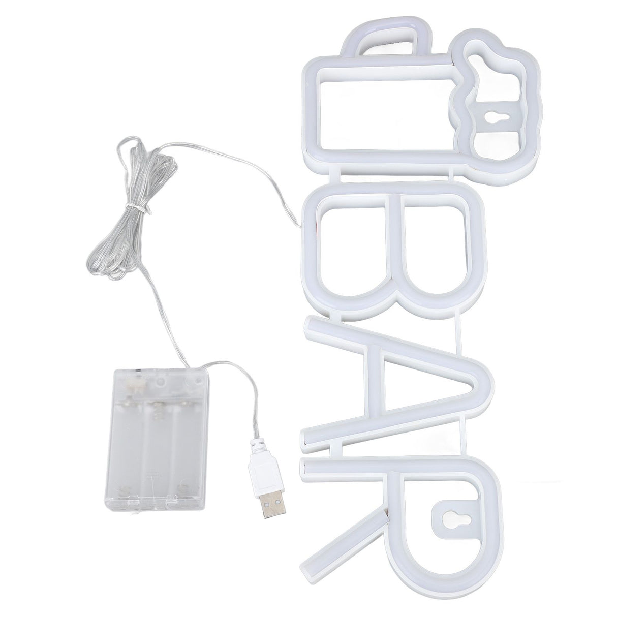 LED Neon Sign BAR Shape Design USB Or Battery Powered High Safety Widely Used Bar Neon Light for Bedroom Party Backyard Red BAR