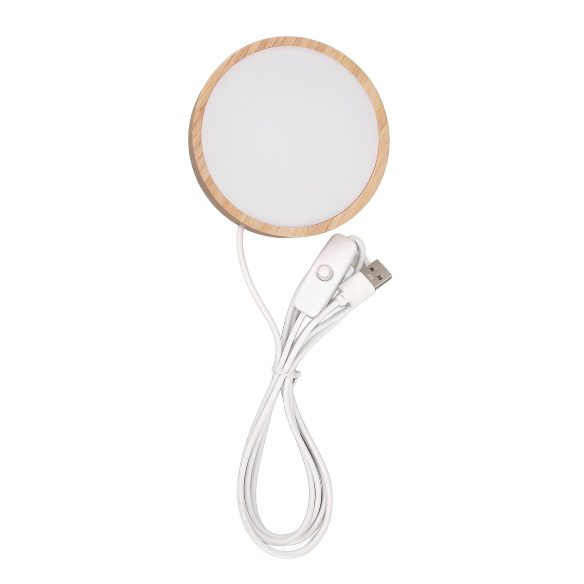 LED Lights Display Base RGB Round Wooden Lighted Base Stand LED Display Stand for Acrylic Glass Resin Art Color Light