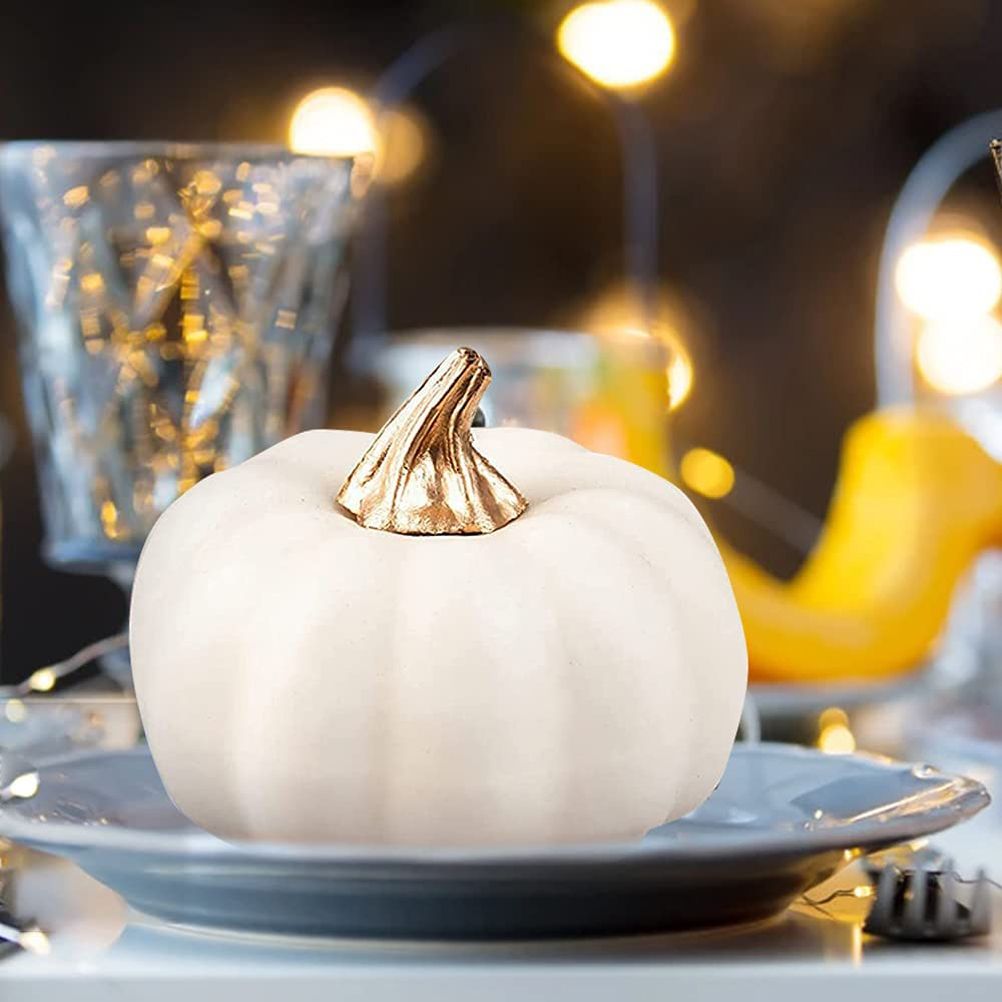 12 Pack Christmas Artificial Pumpkin Sets Made of Foam Simulation Pumpkin Ornament for Autumn Halloween Thanksgiving Decoration