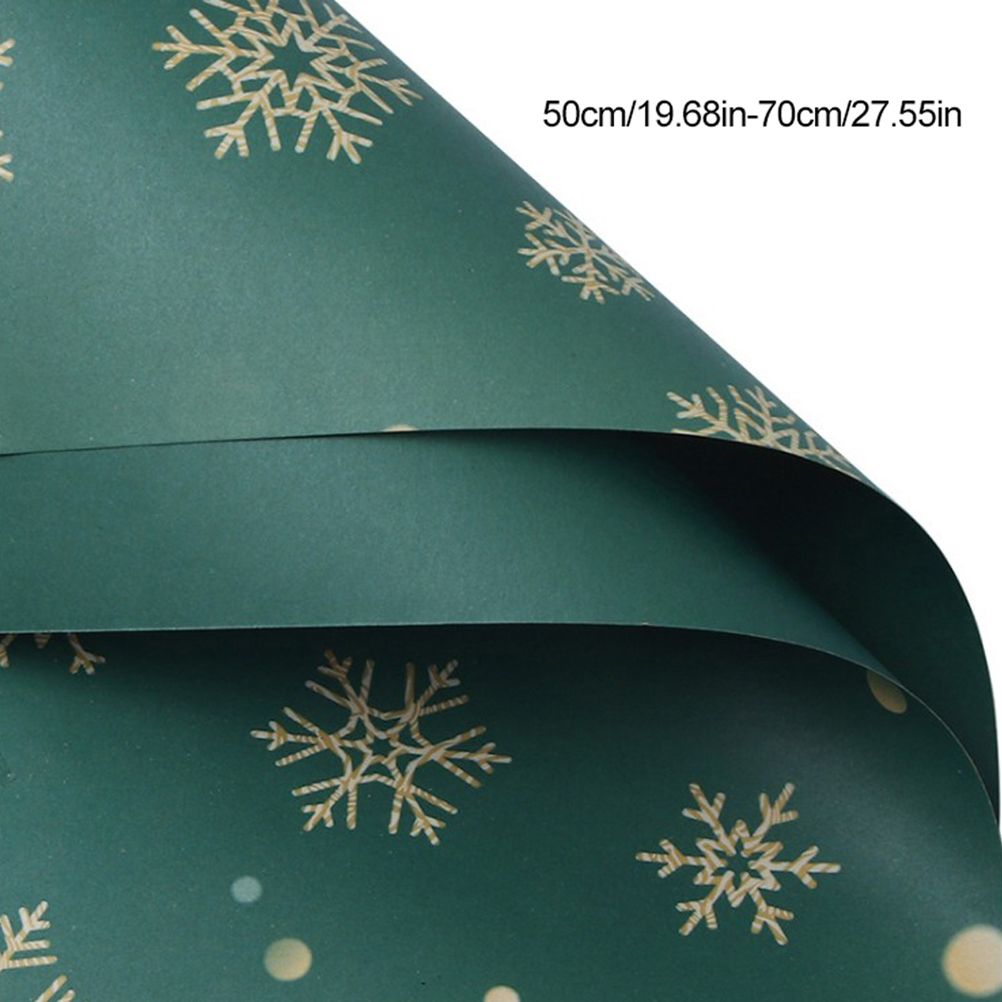 Christmas Kraft Wrapping Paper Christmas Elements Collection Double Sided Wrapping Paper Christmas Gift Box Decoration