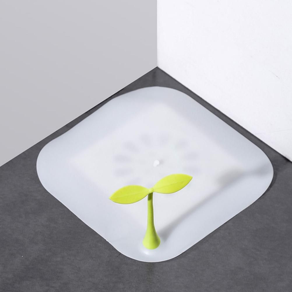 2Pcs Silicone Bean Sprout Floor Drain Cover Deodorant Floor Drain Cover Mat for Bathroom Kitchen Toilet