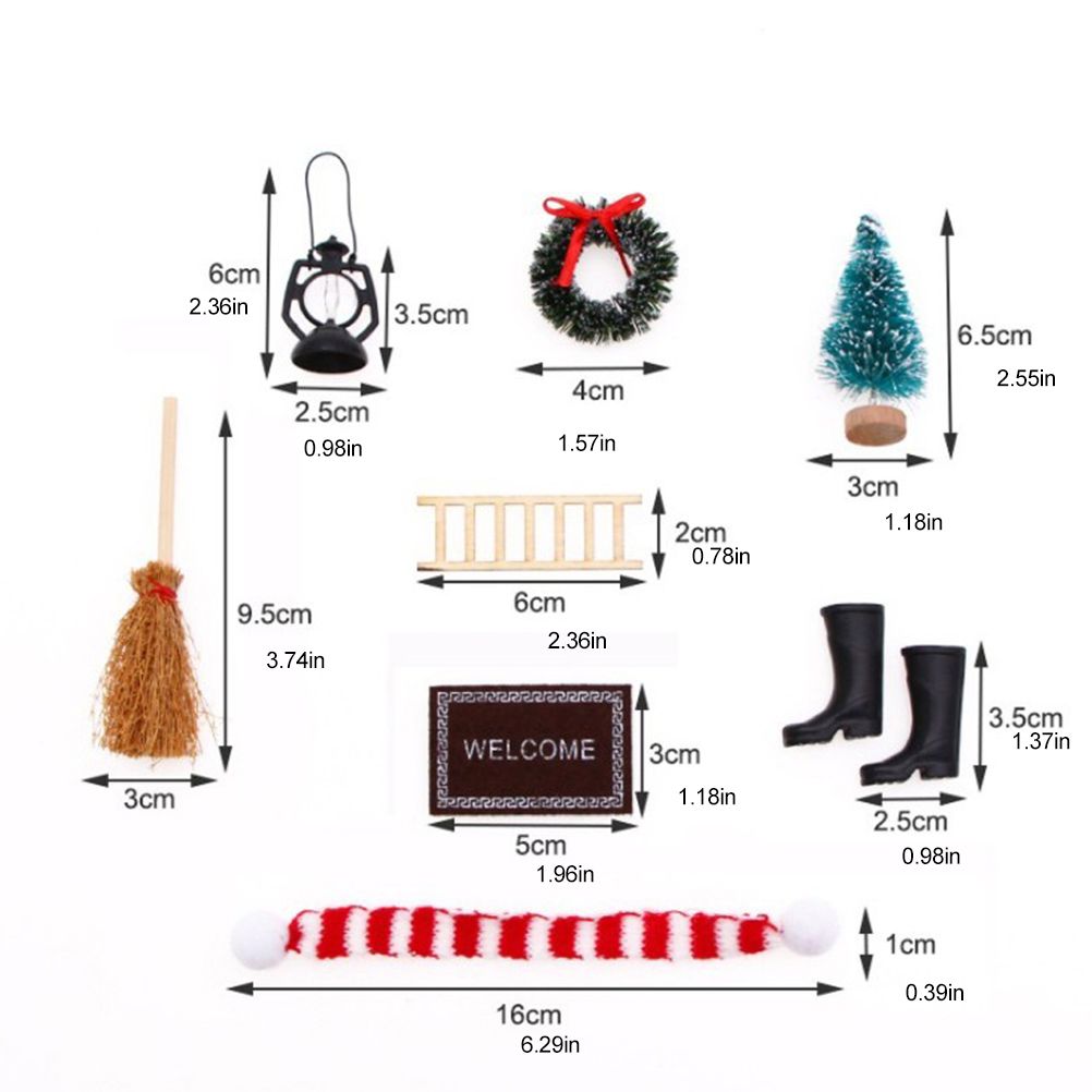 Christmas Decoration Accessories Set Christmas Miniature Ornaments Simulation