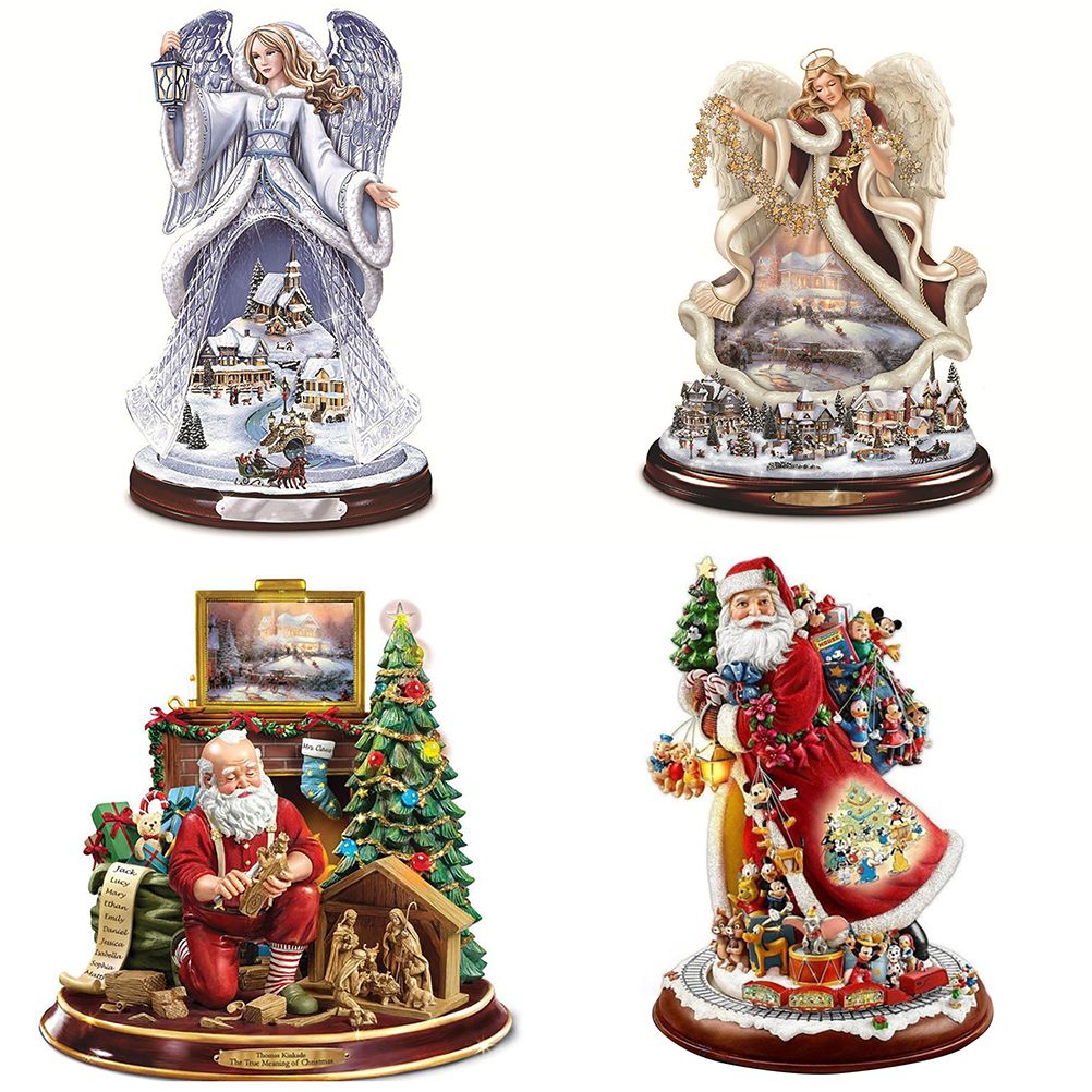 Christmas Santa Window Paste Stickers PVC Angel Merry Christmas Party Wall Stickers